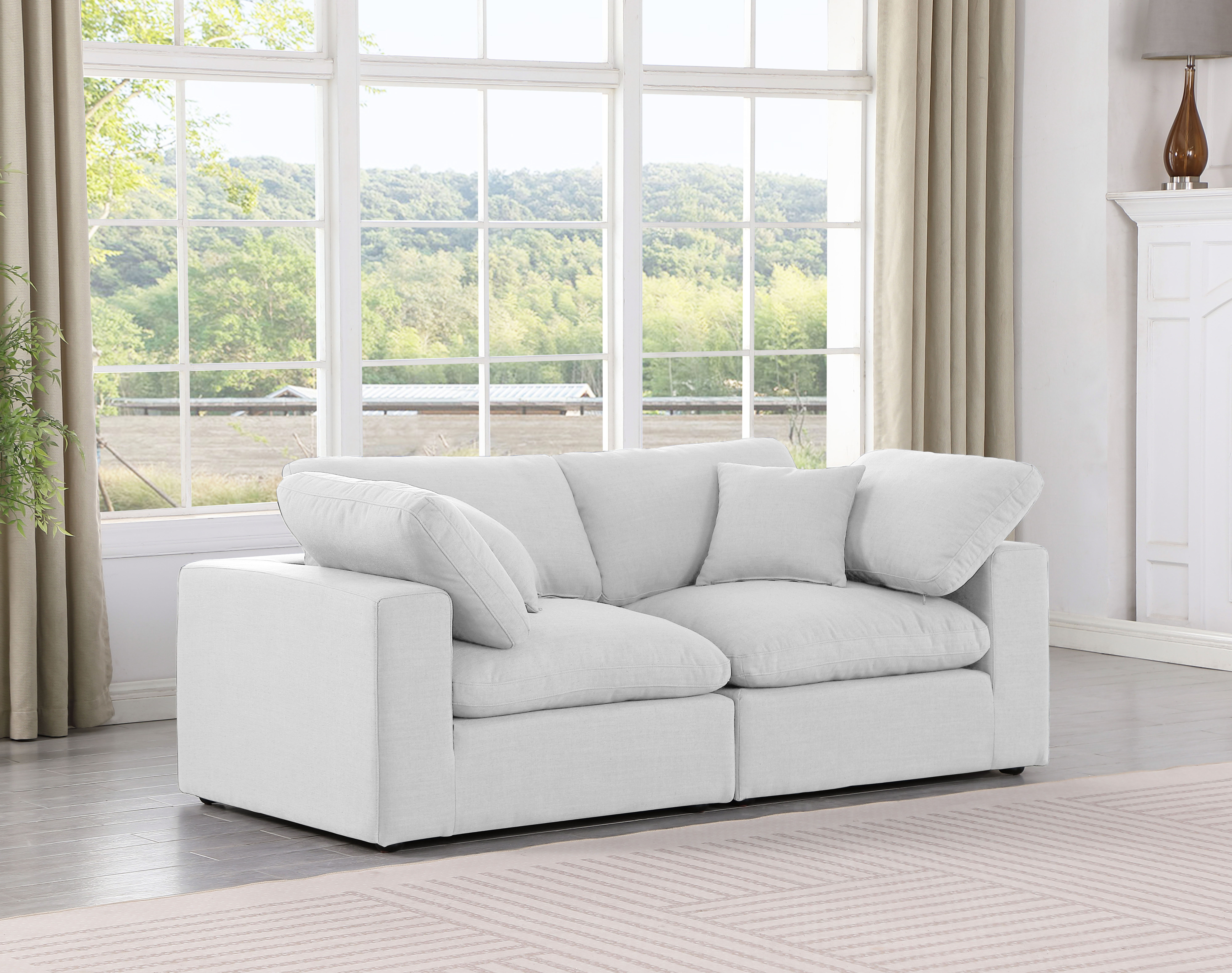 Comfy - Linen Modular Sofa 2 Pieces - Off White