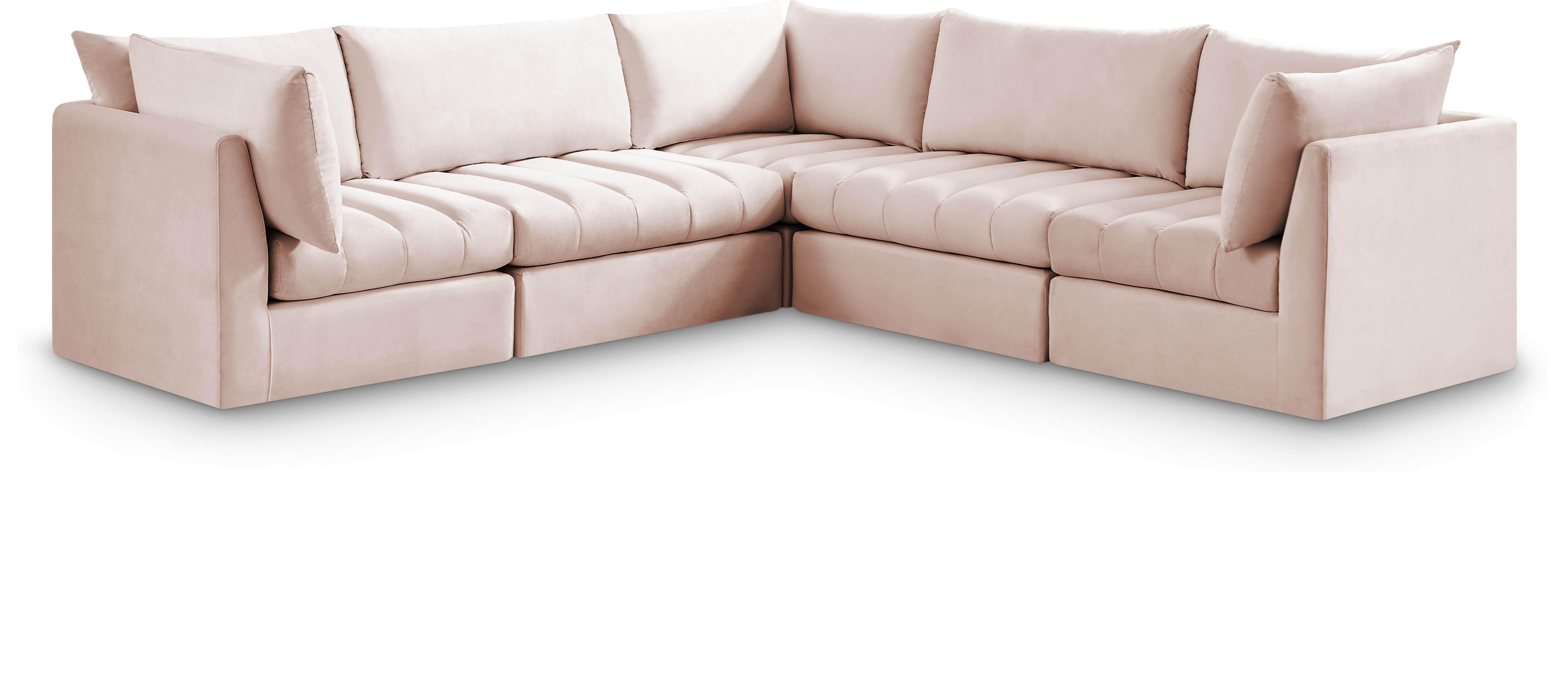Jacob - Modular Corner Sectional 5 Piece - Pink