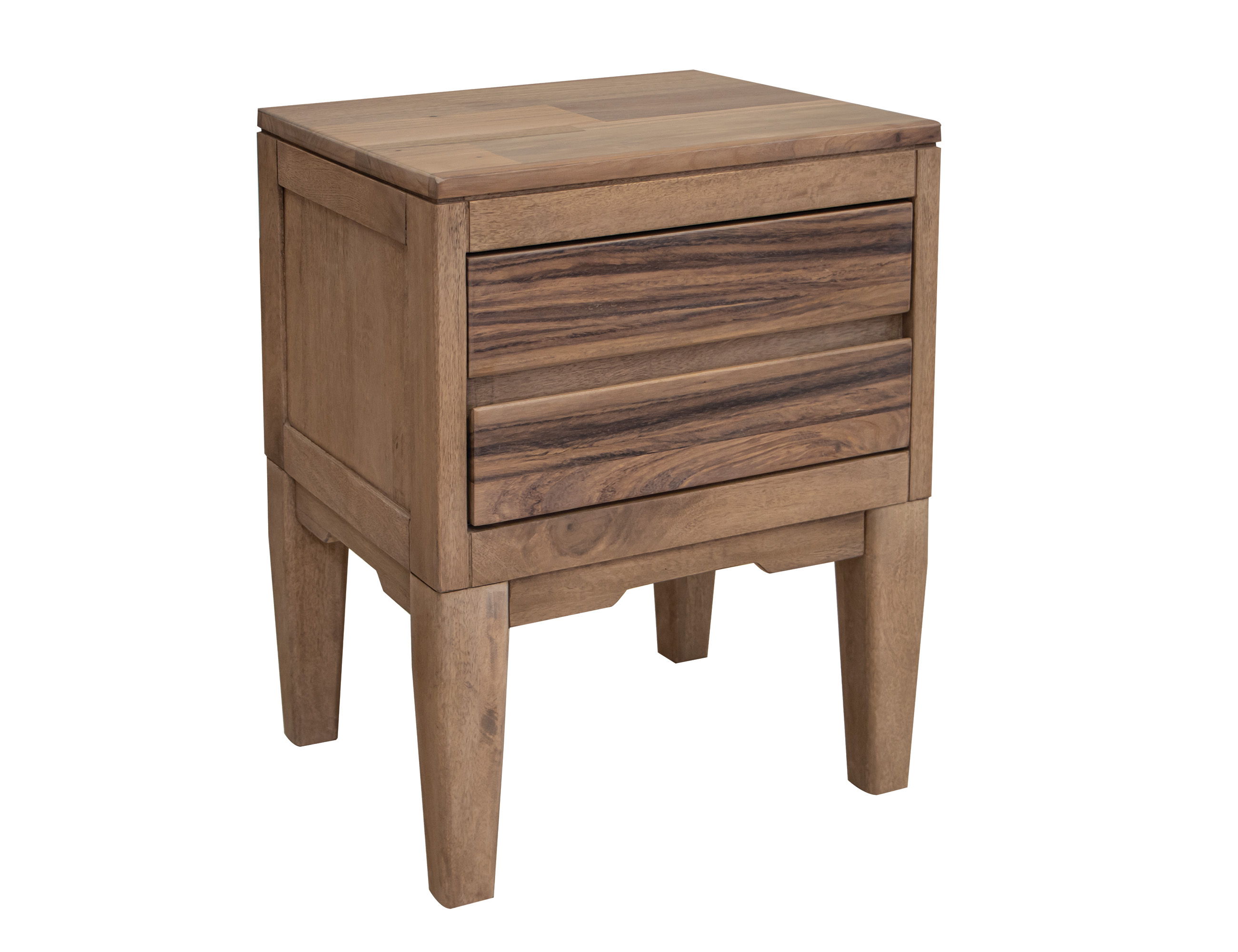 International Furniture Direct Parota Nova - Nightstand - Brown Cappuccino