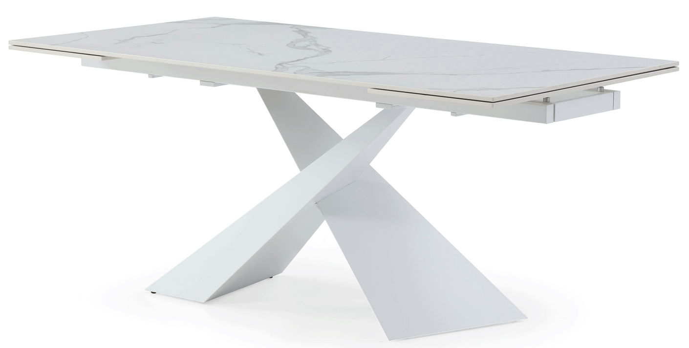 9113 - 63" Dining Table With Extension - White
