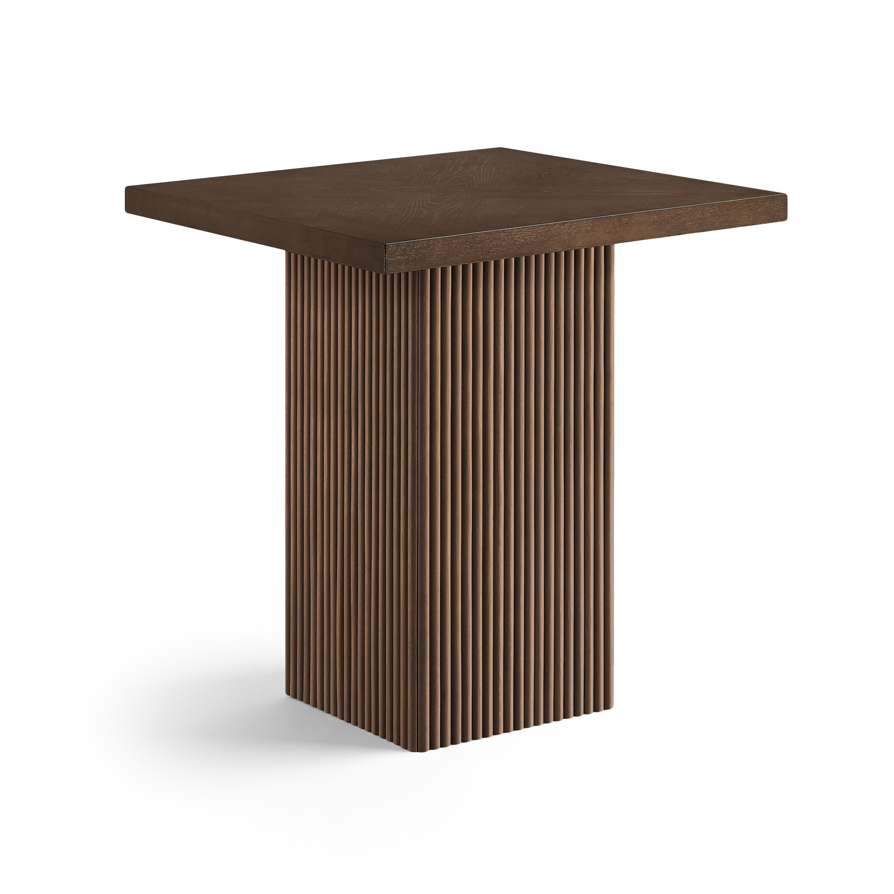 Belinda - Oak Veneer And Solid Wood Counter Height Table - Brown