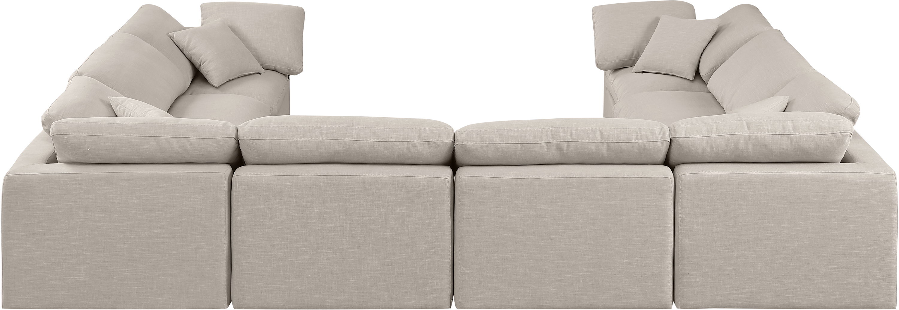 Indulge - Linen 8 Piece Modular Sectional - Ivory