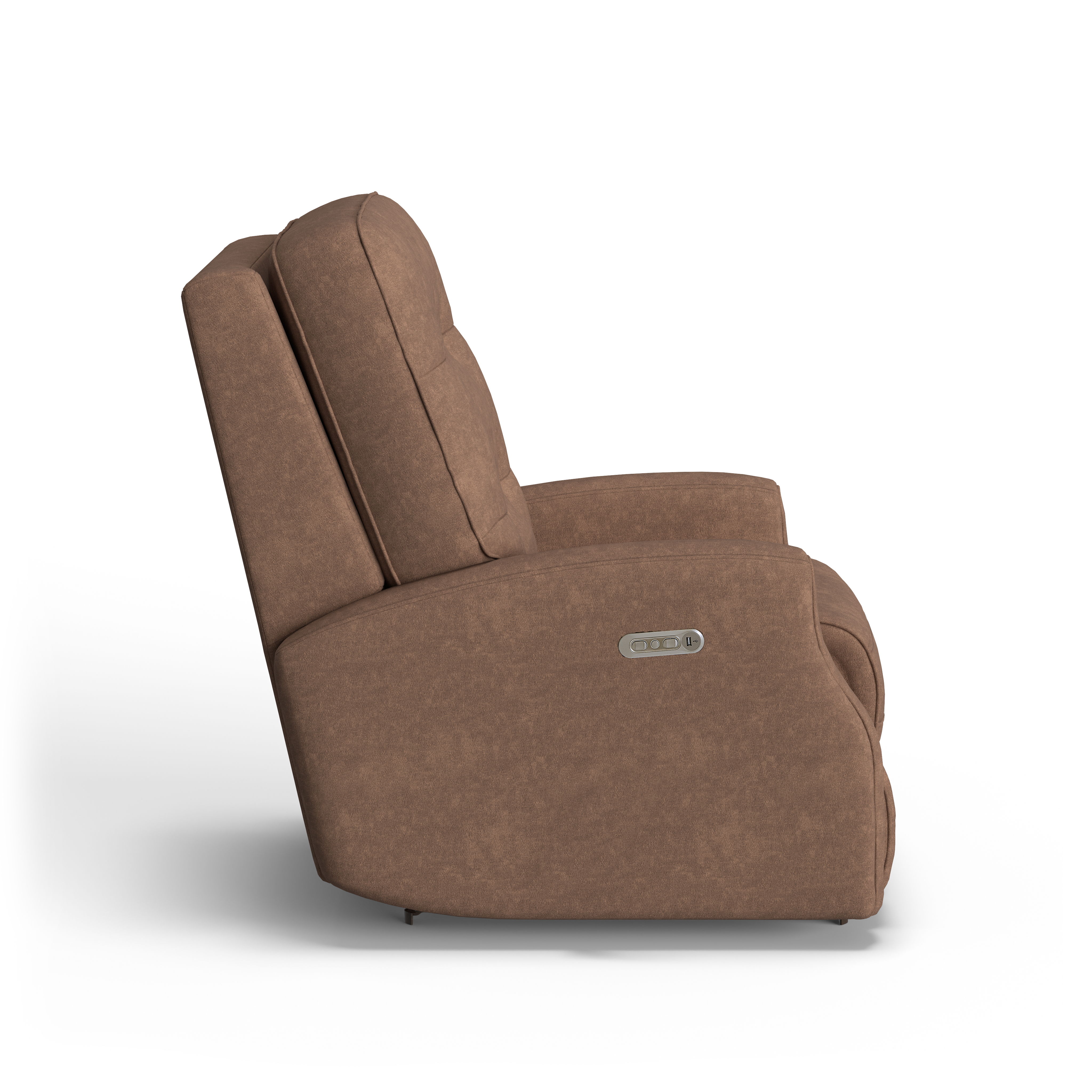Devon - Transitional Fabric Power Rocking Recliner, Power Headrest, dark brown, view 5