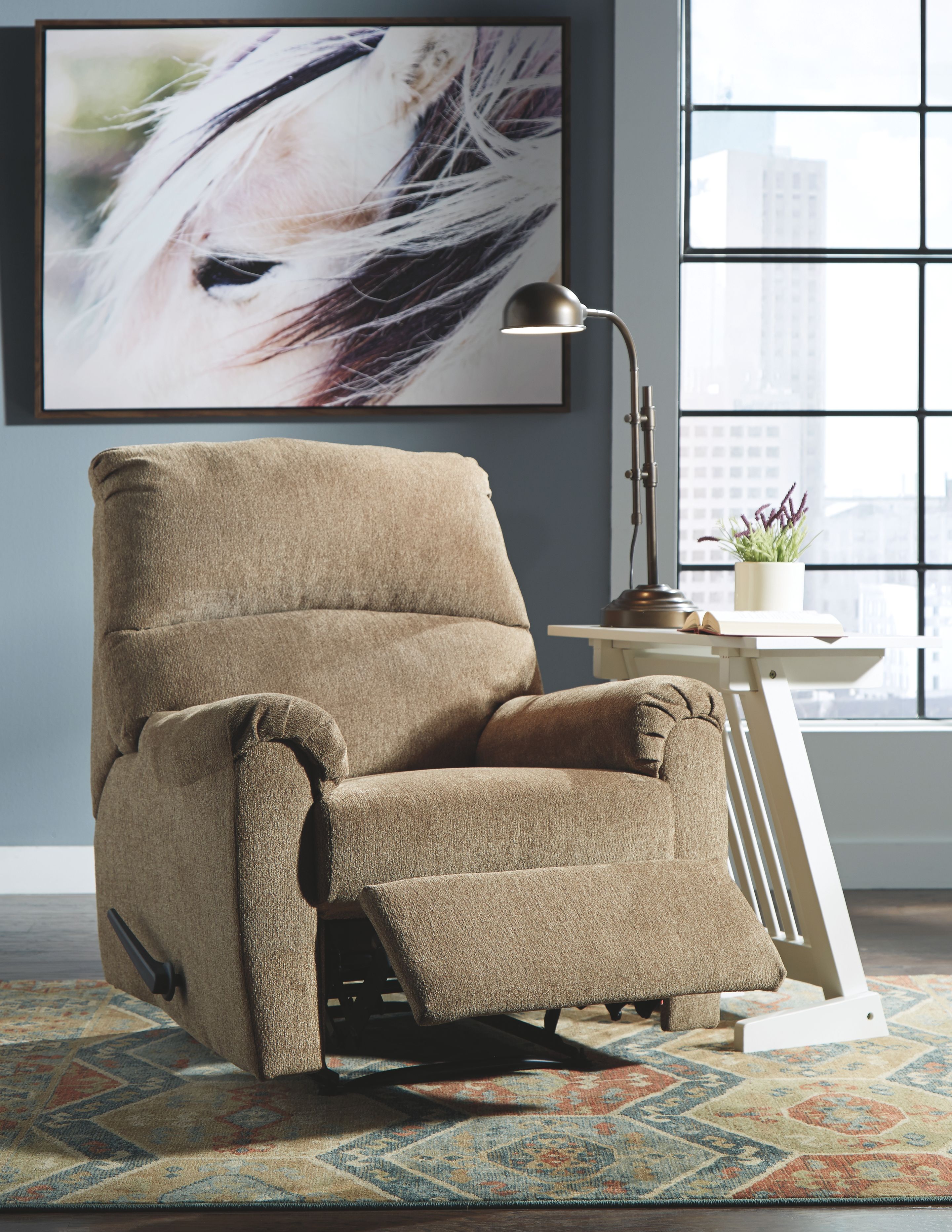 Ashley Furniture Nerviano - Zero Wall Recliner - Mocha - Image 6