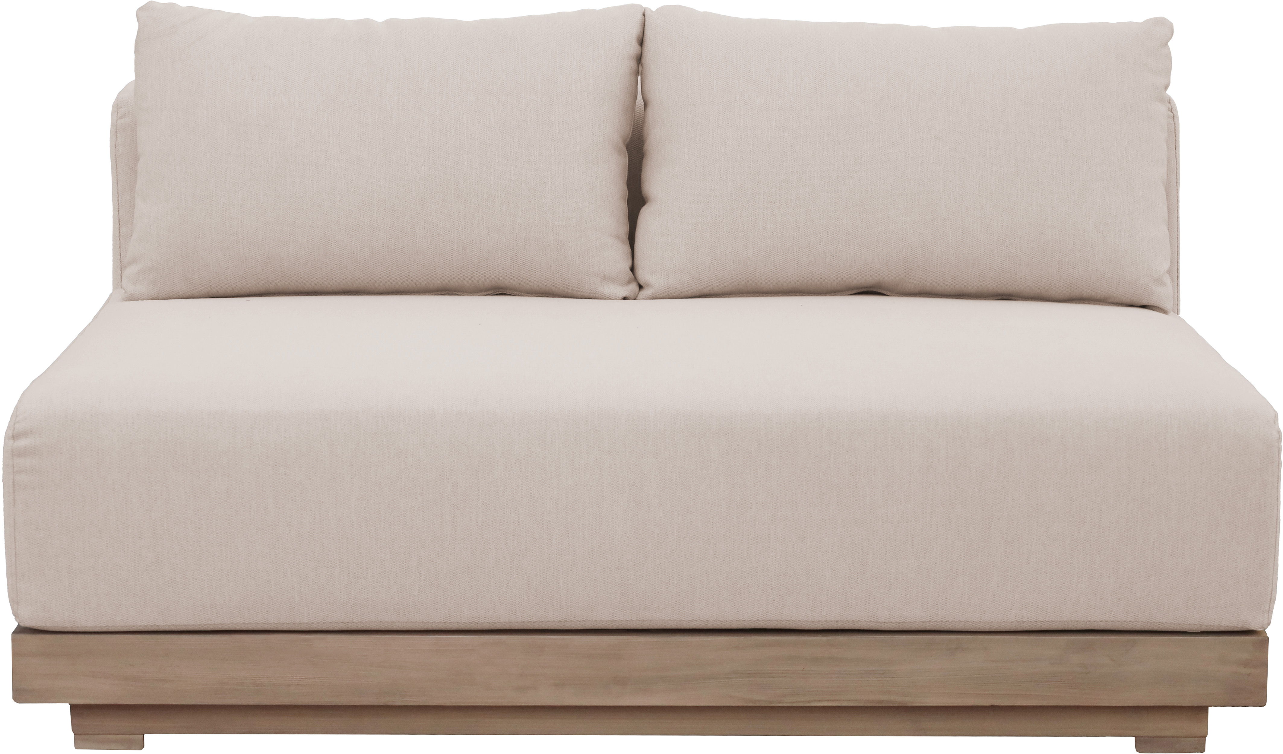 Solace - Olefin Performance Fabric Outdoor Patio Modular Loveseat - Beige