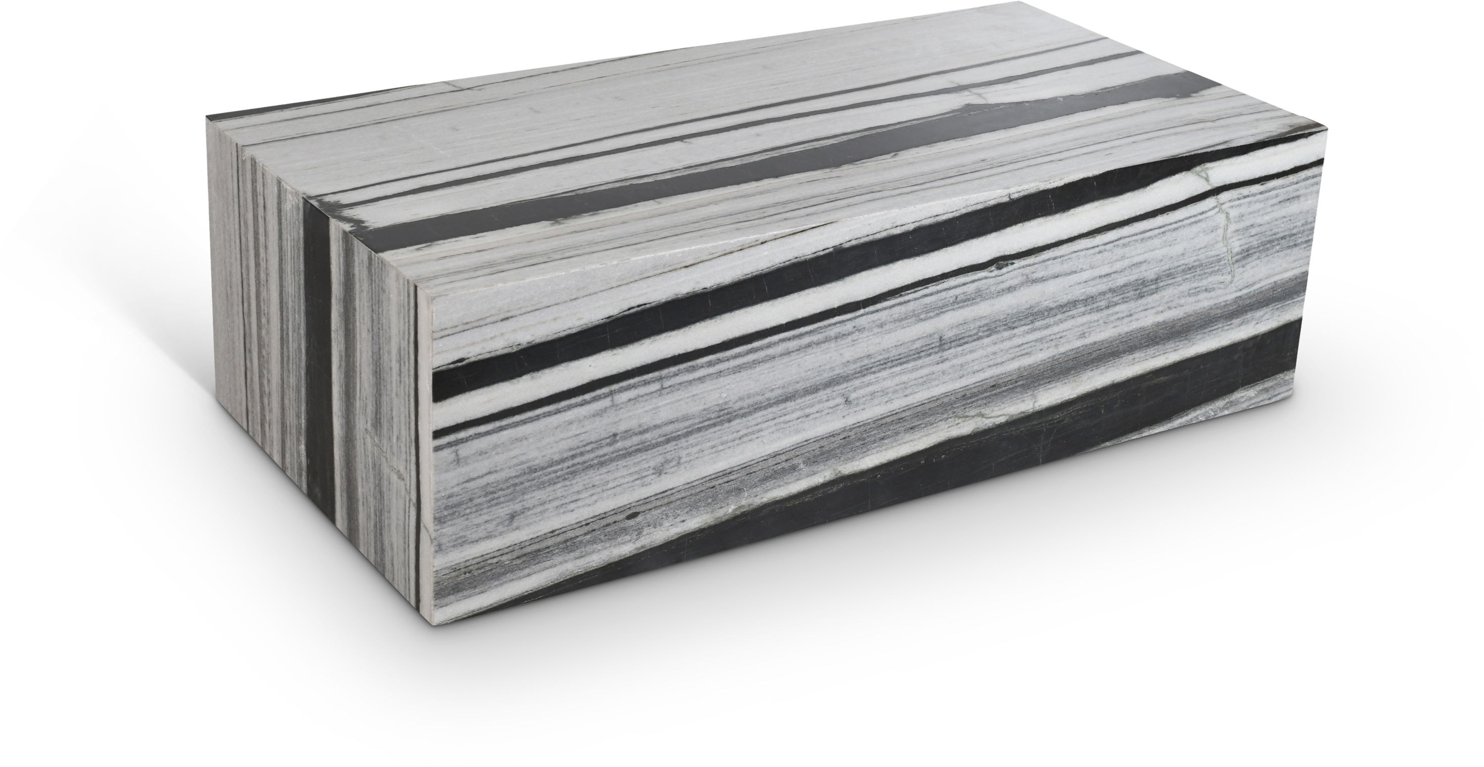 Bolzano - Marble Coffee Table - Black / Gray