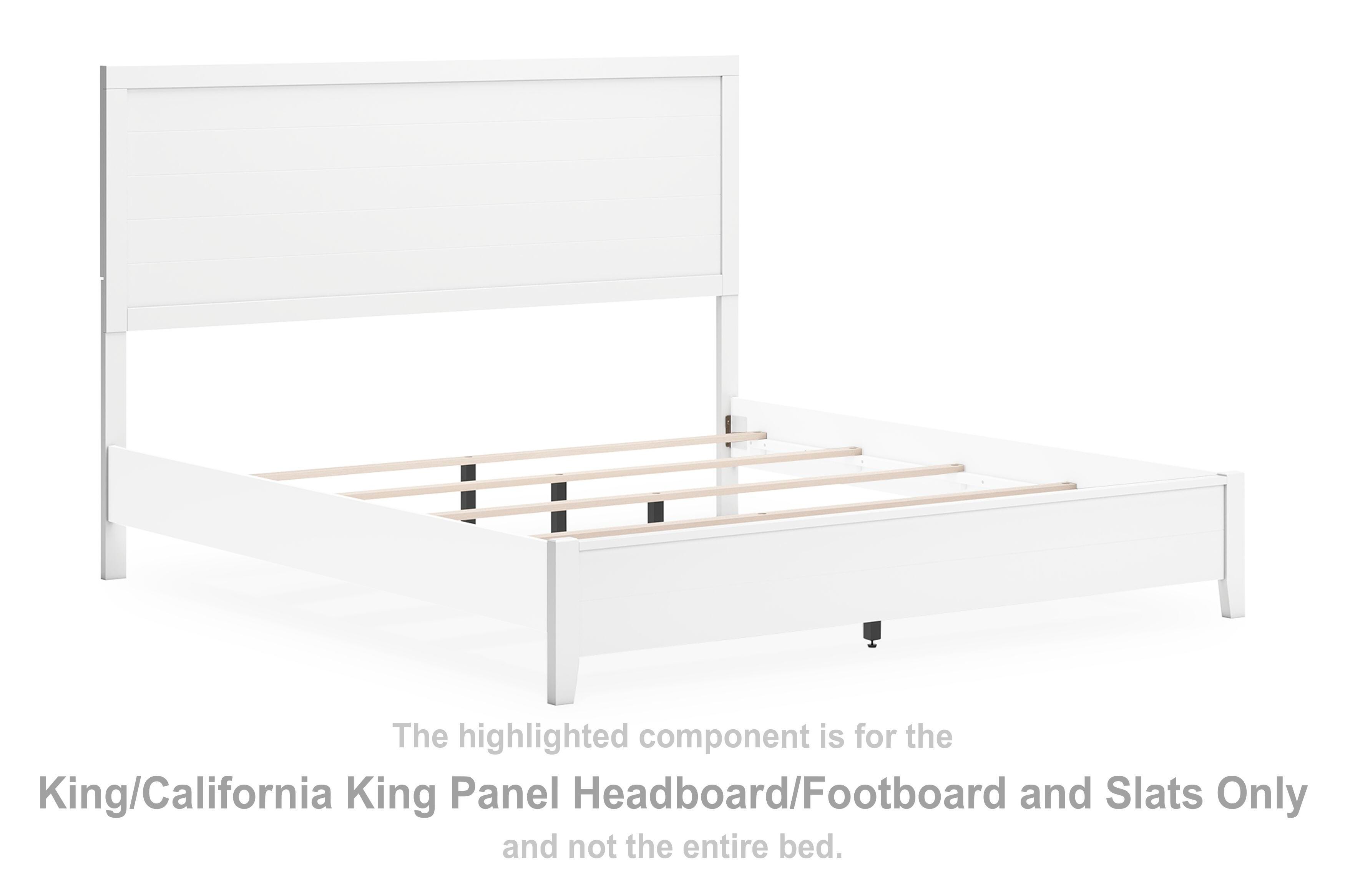 Binterglen – King/California King Panel Headboard/Footboard and Slats – White