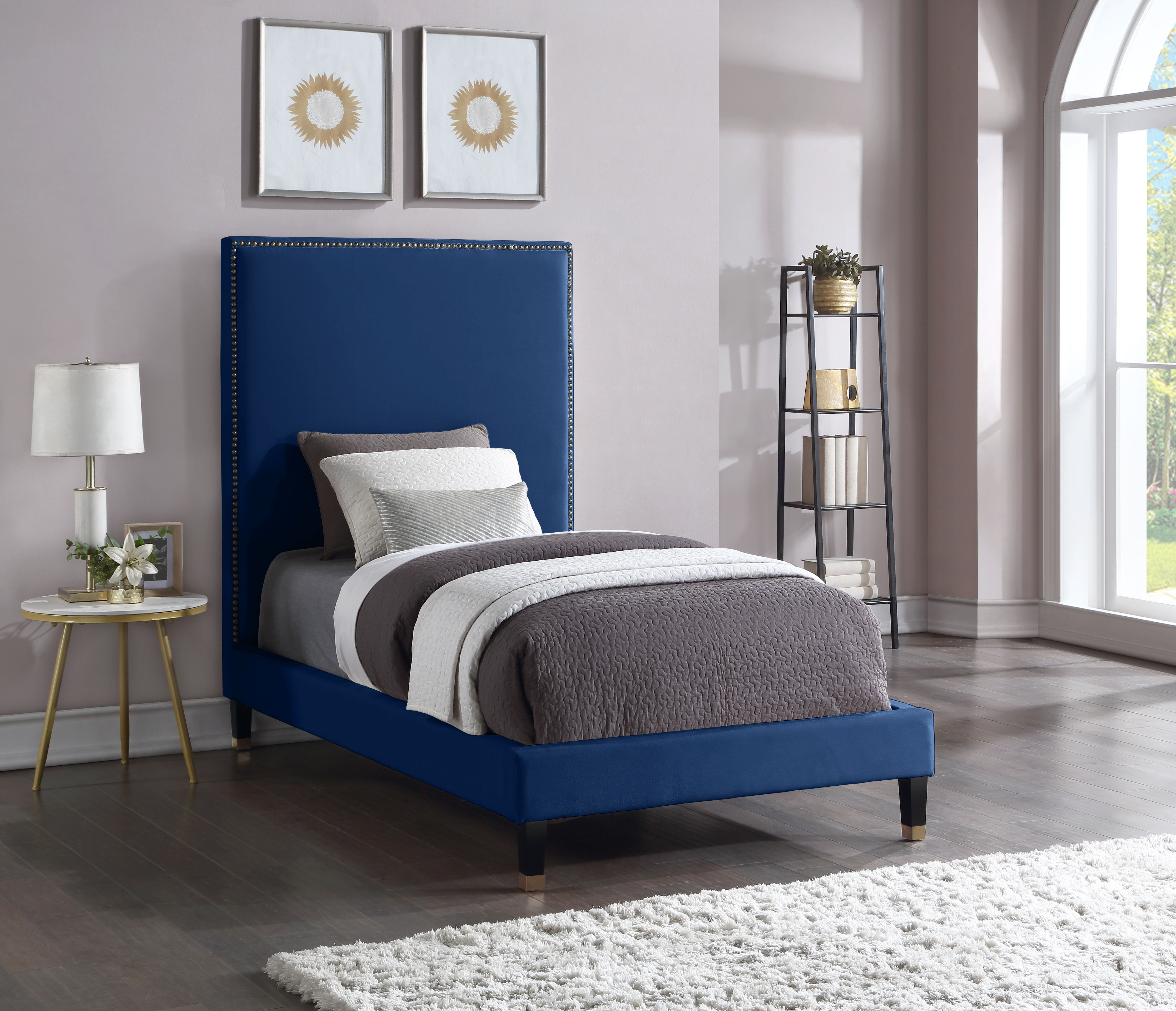 Harlie - Twin Bed - Navy