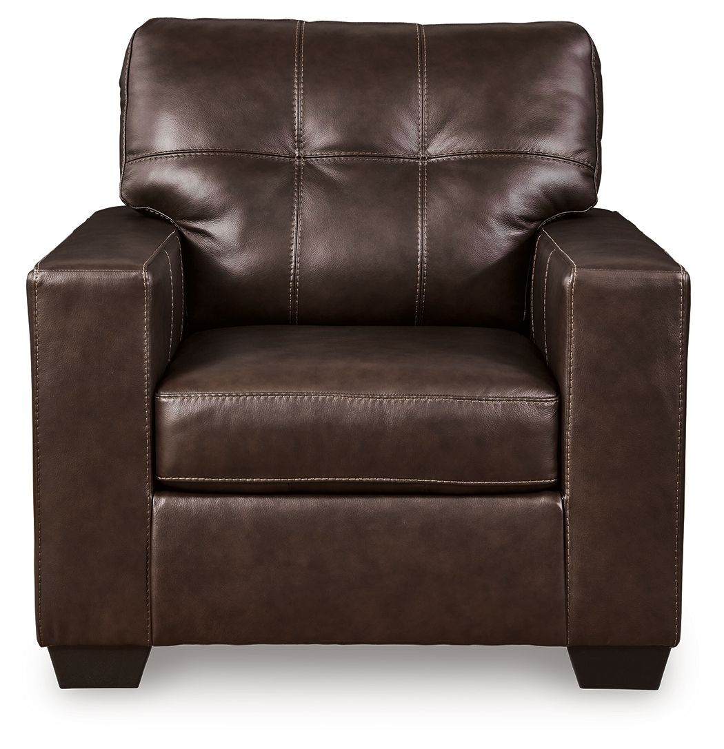 Santorine - 4 Pc. - Sofa, Loveseat, Chair, Ottoman - Dark Brown