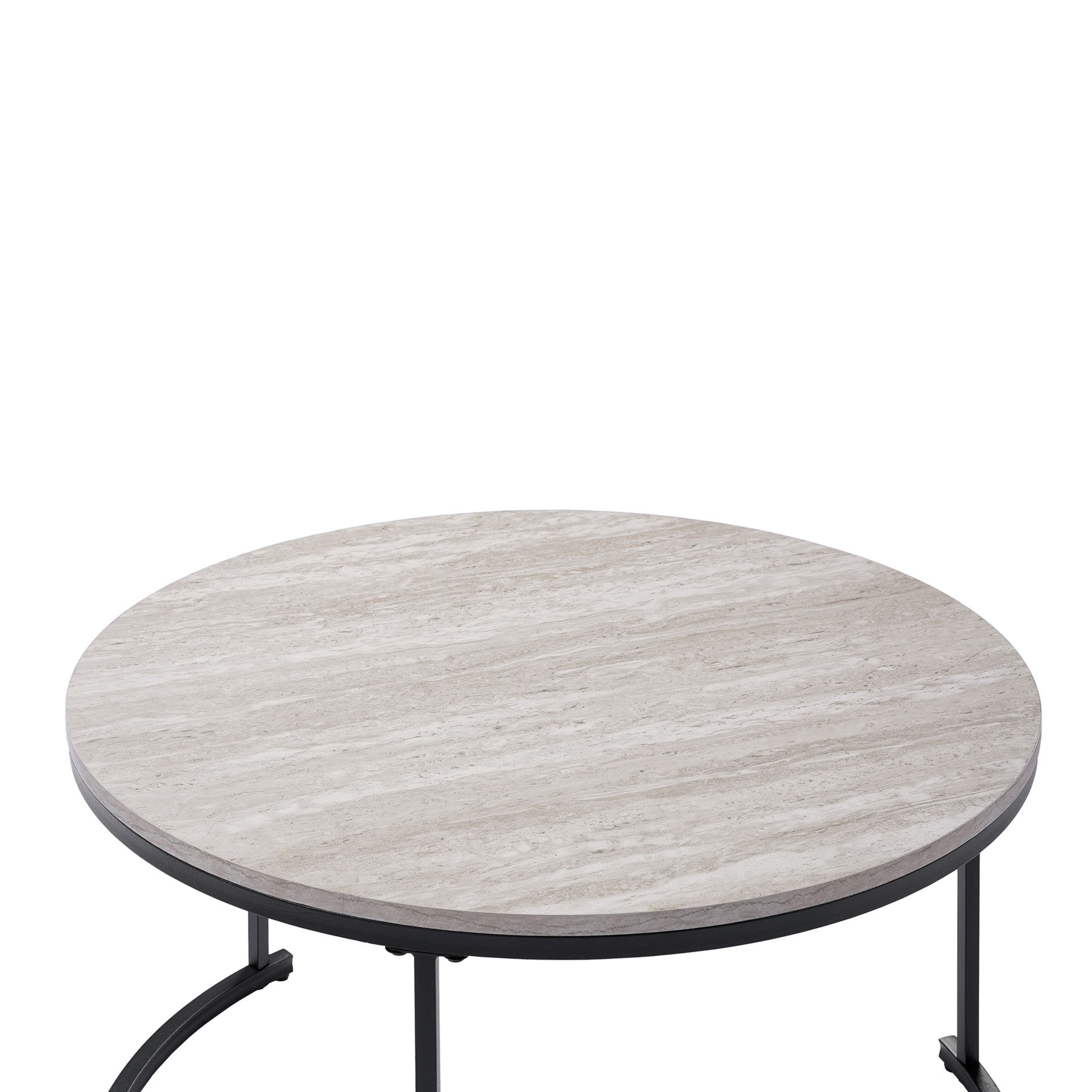 Forma - 4 Piece Occasional Set (1 Coffee, 1 Large End Table & 1 Stool, 1 Small End Table) - Black / White / Gray, black, view 5