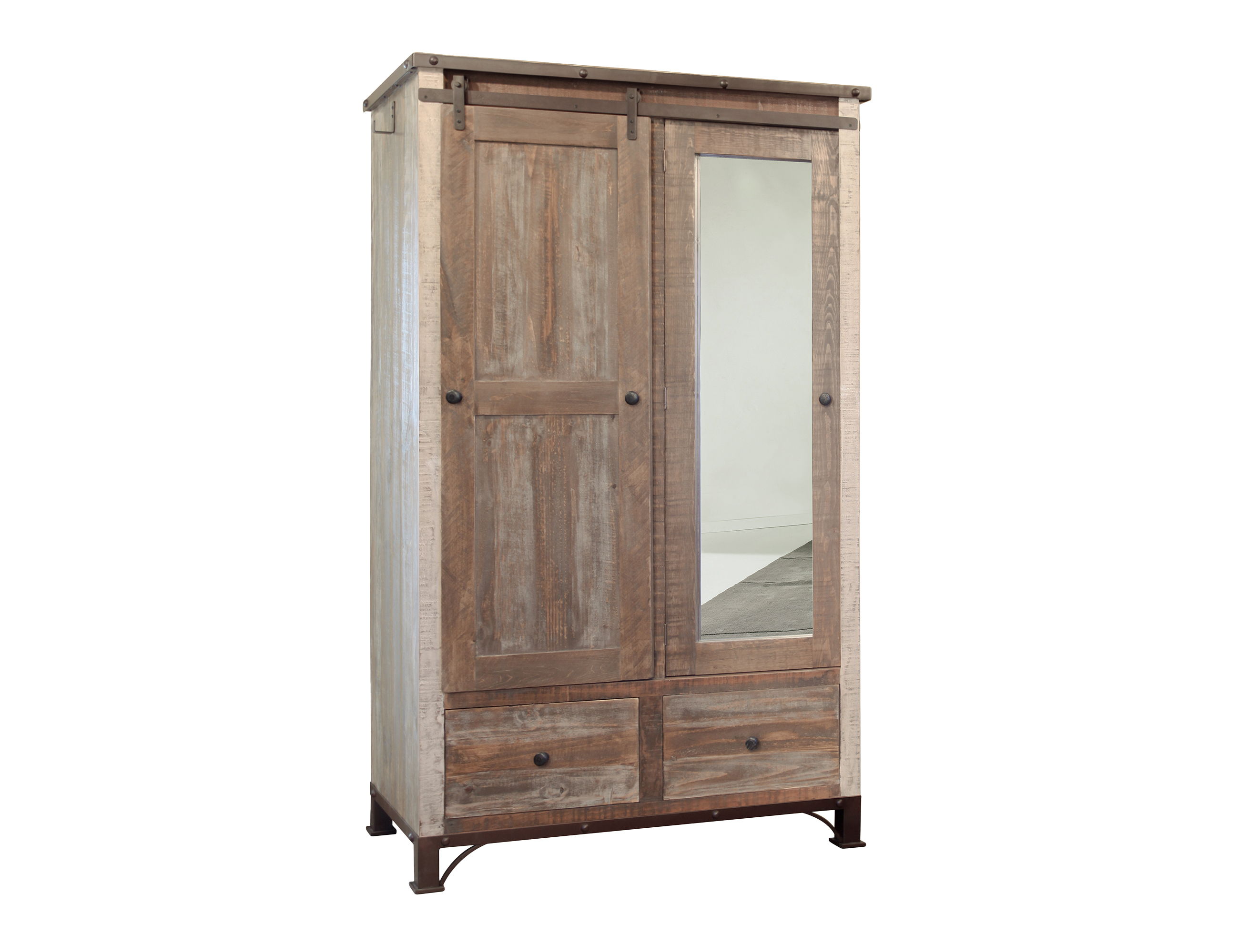 International Furniture Direct Antique - Armoire - Multicolor