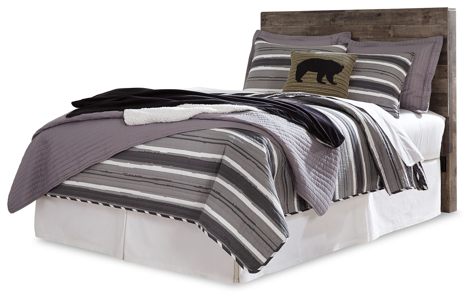Derekson – Full Panel Headboard – Multi Gray