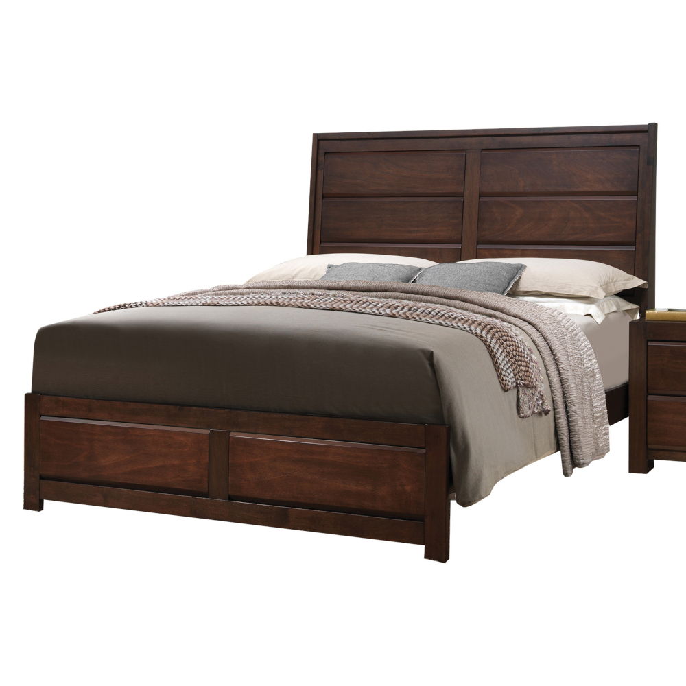 Oberreit - Queen Bed - Walnut, dark brown, view 2