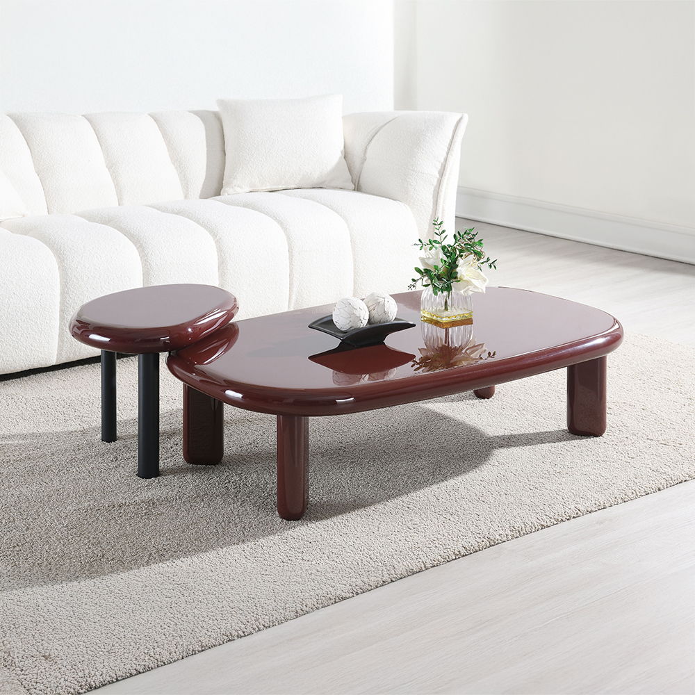 Eddie - End Table - Red High Gloss, dark red, view 4
