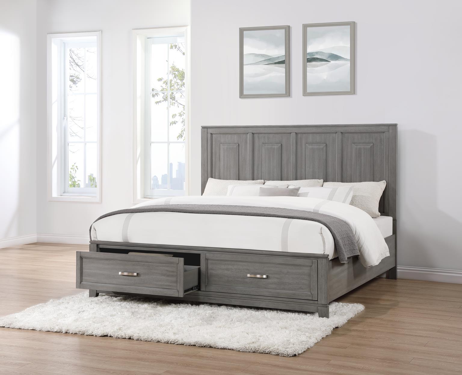 B237 - 3 Piece Bedroom Set (Queen Bed, Dresser, Mirror) - Gray