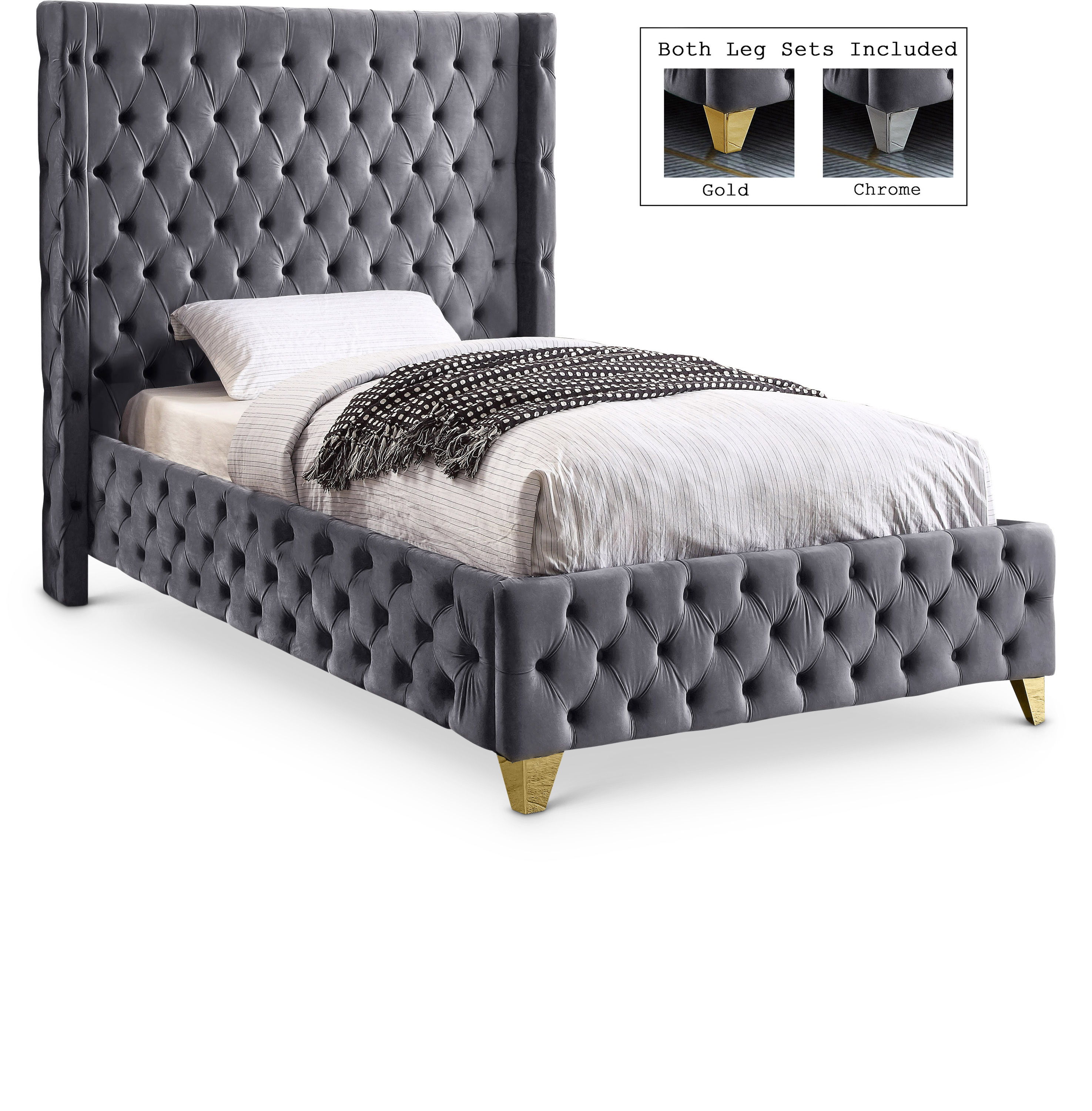 Savan - Twin Bed - Gray