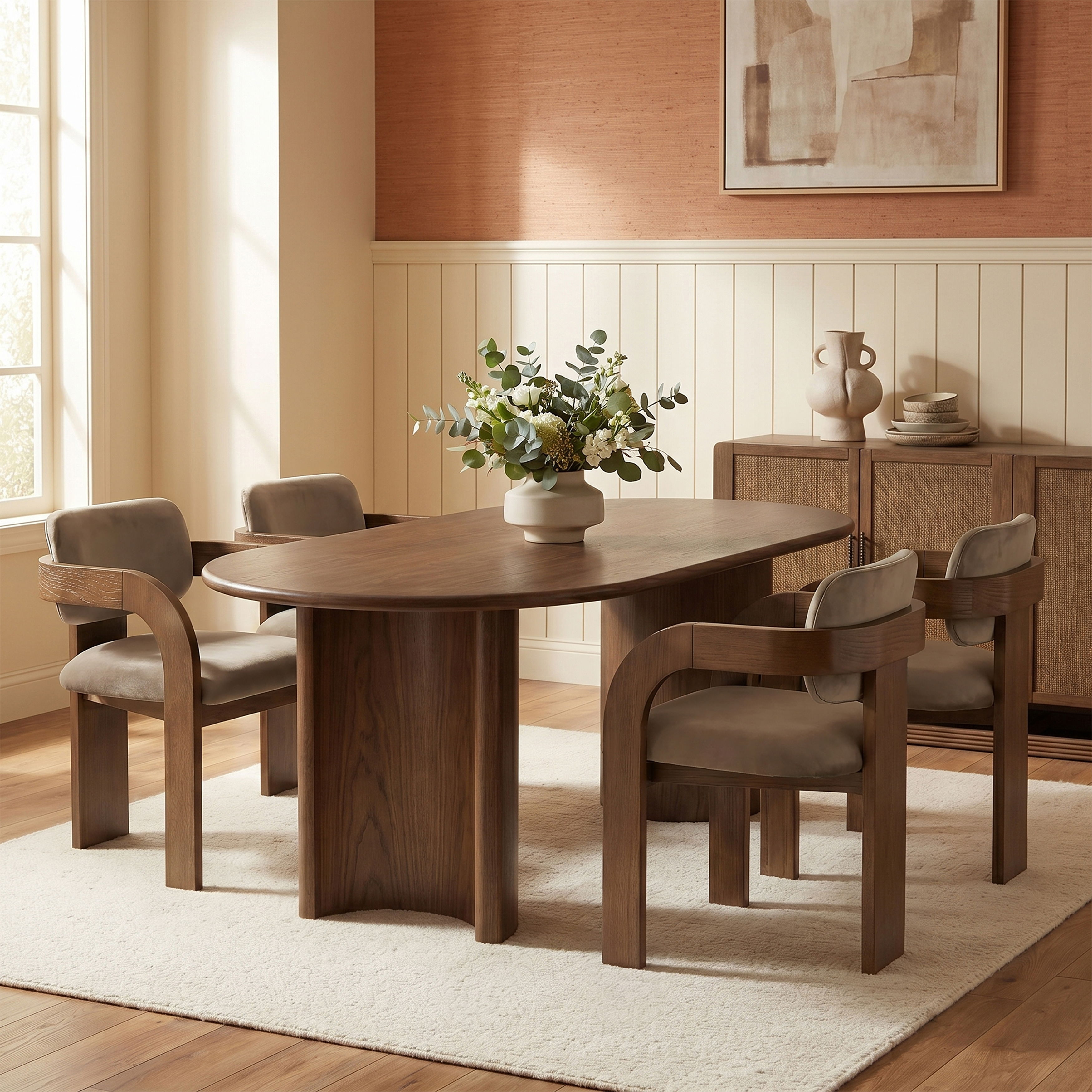 Cedra - Velvet Performance Fabric Upholstered Dining Chair (Set of 2) - Taupe