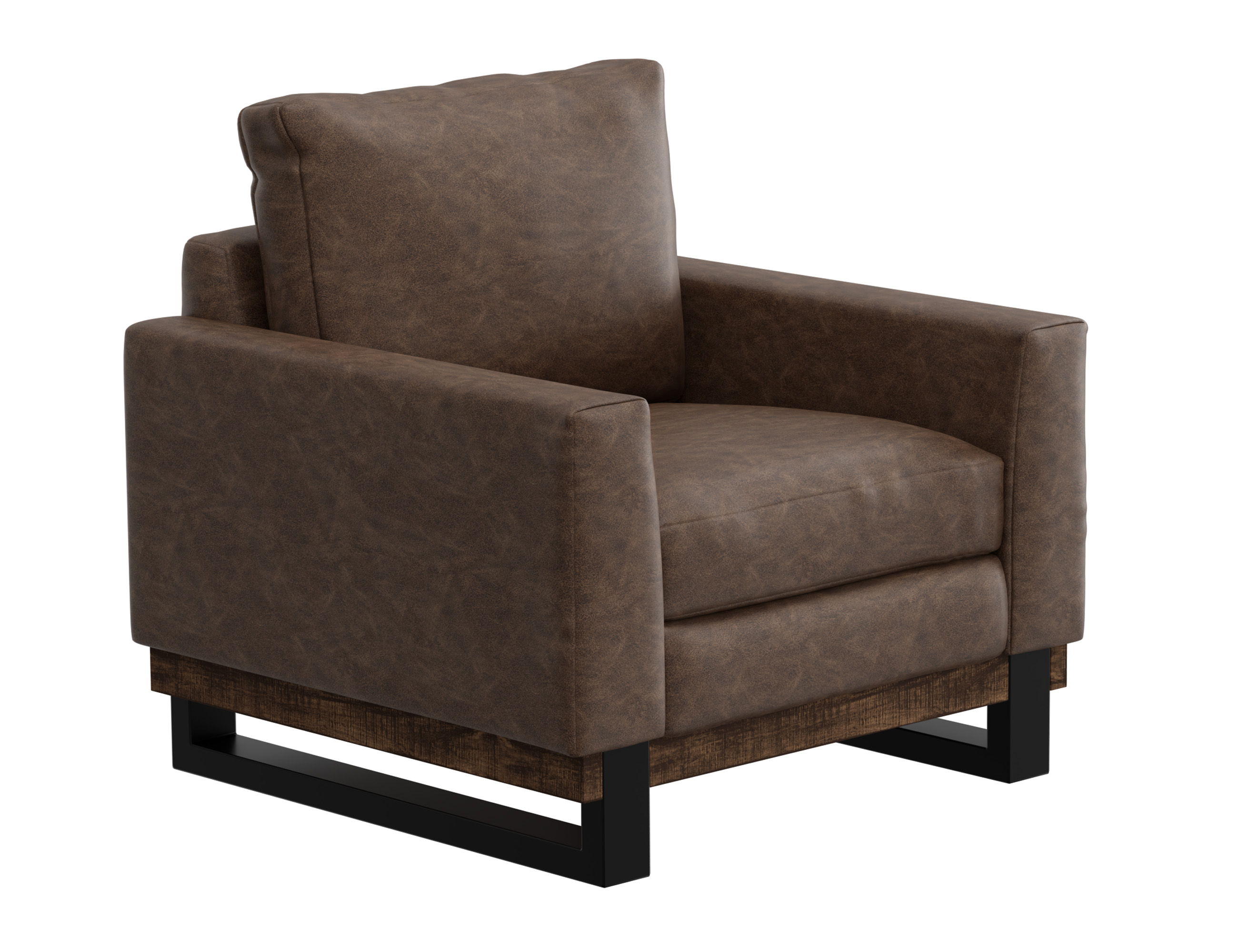 International Furniture Direct Blackburn - Arm Chair - Chocolate Brown