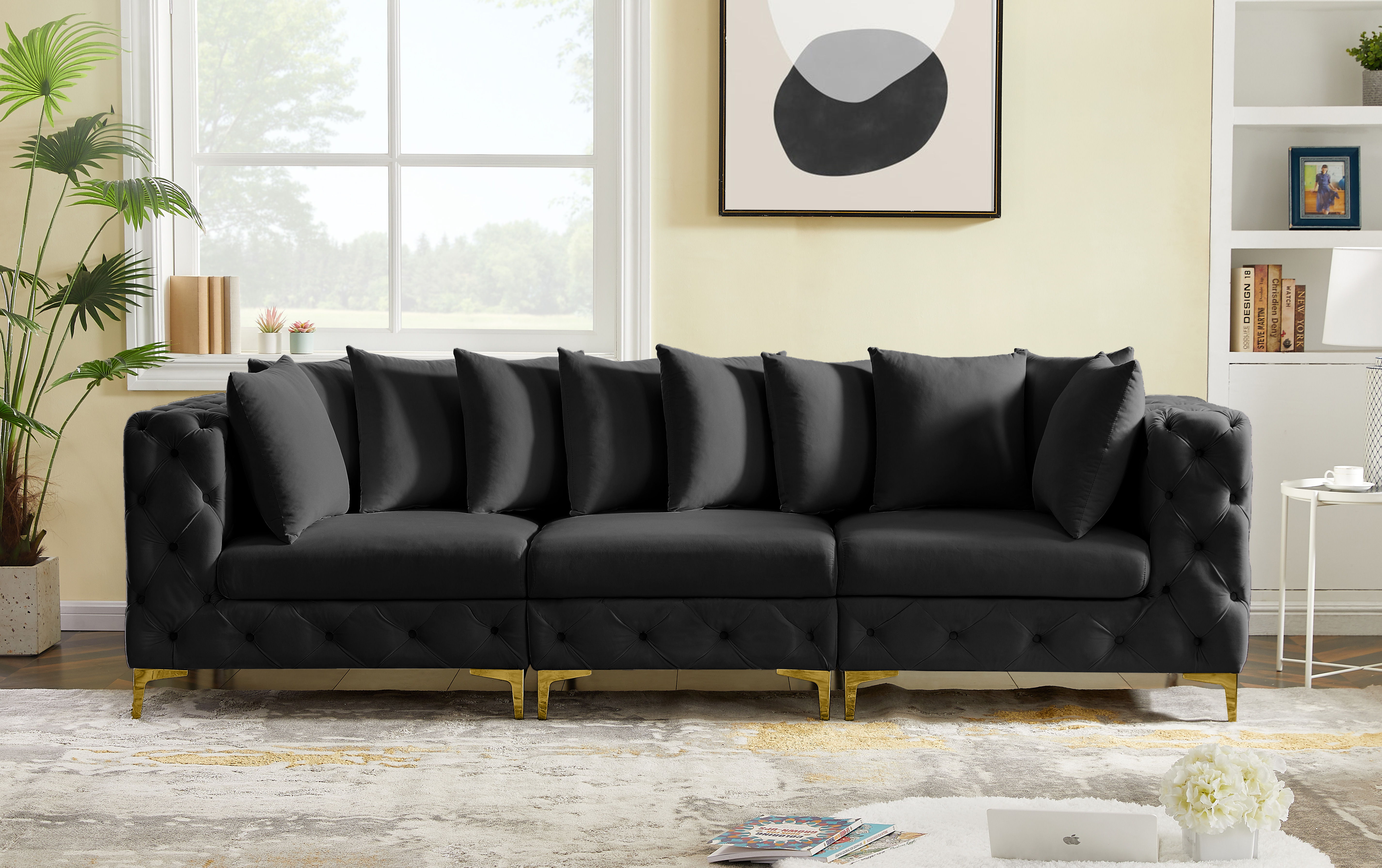 Tremblay - 3 Piece Modular Sofa - Black