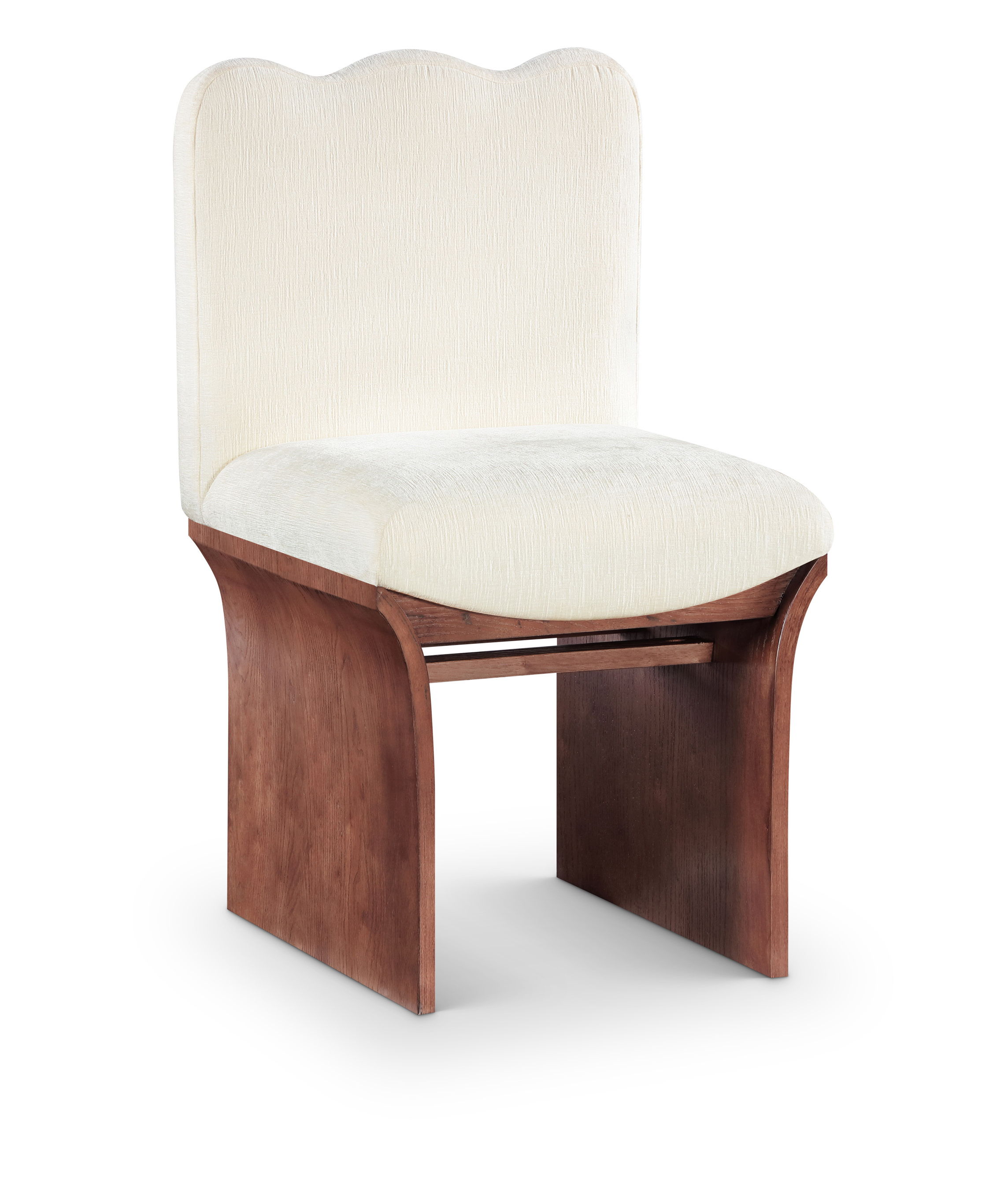 Shaw - Chenille Fabric Upholstered Dining Chair - Cream