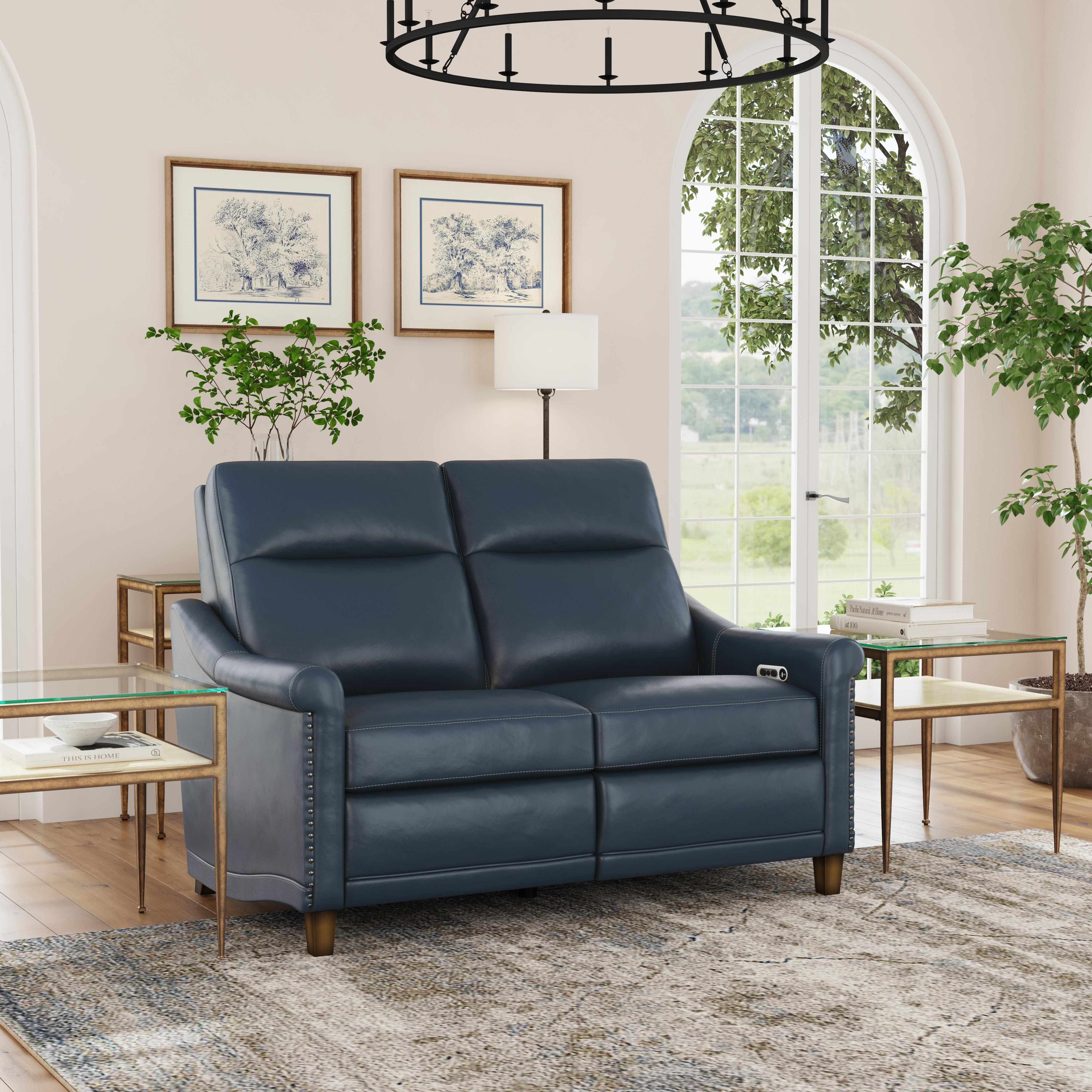 Elizabeth - Power Reclining Loveseat With Power Headrest - Sea, blue, view 4