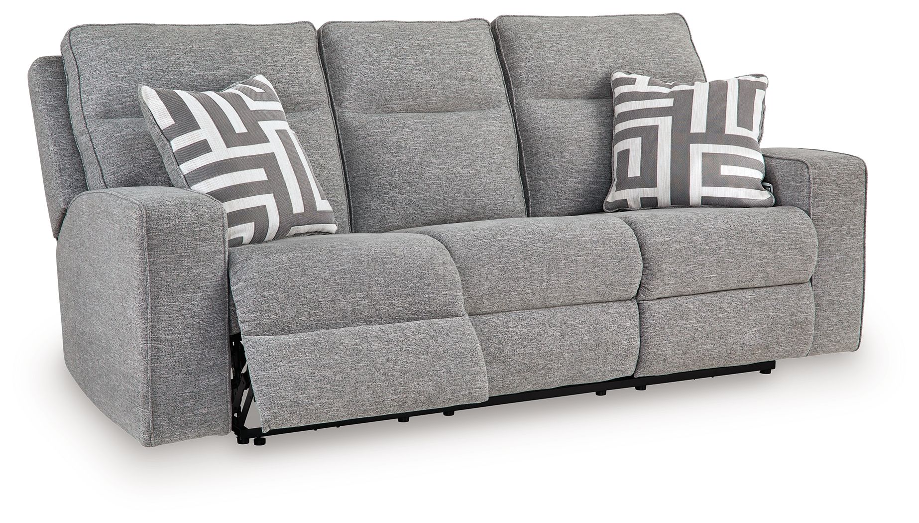 Ashley Furniture Biscoe - 2 Pc. - Power Reclining Sofa, Power Reclining Loveseat - Pewter - Image 4