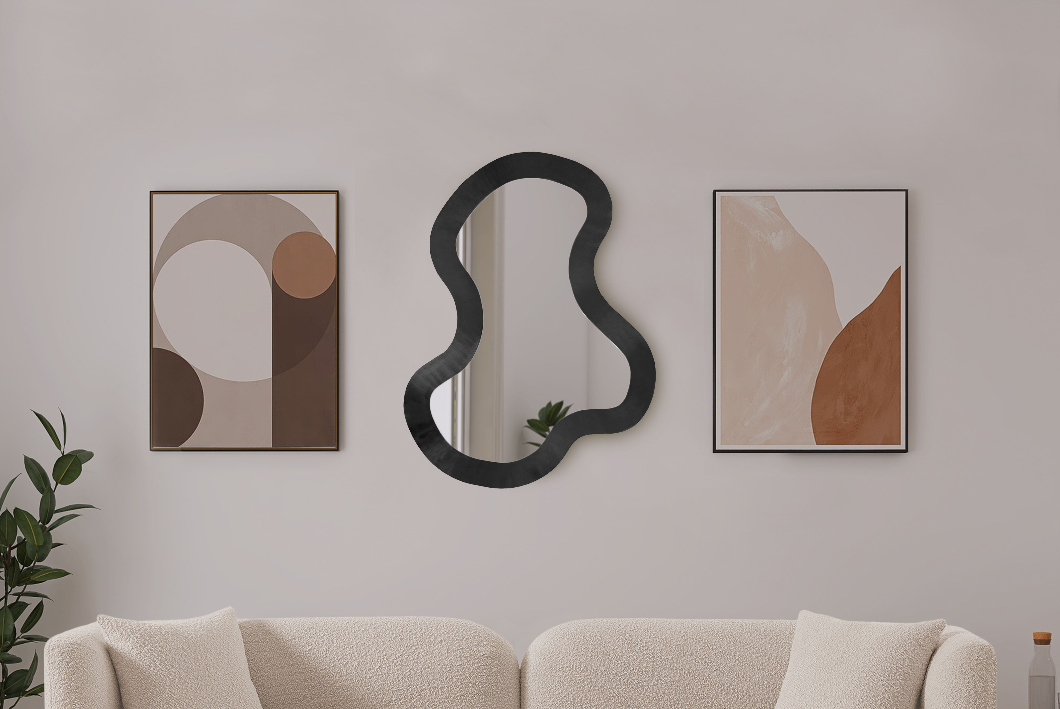 Oblique - 38" Mirror - Black