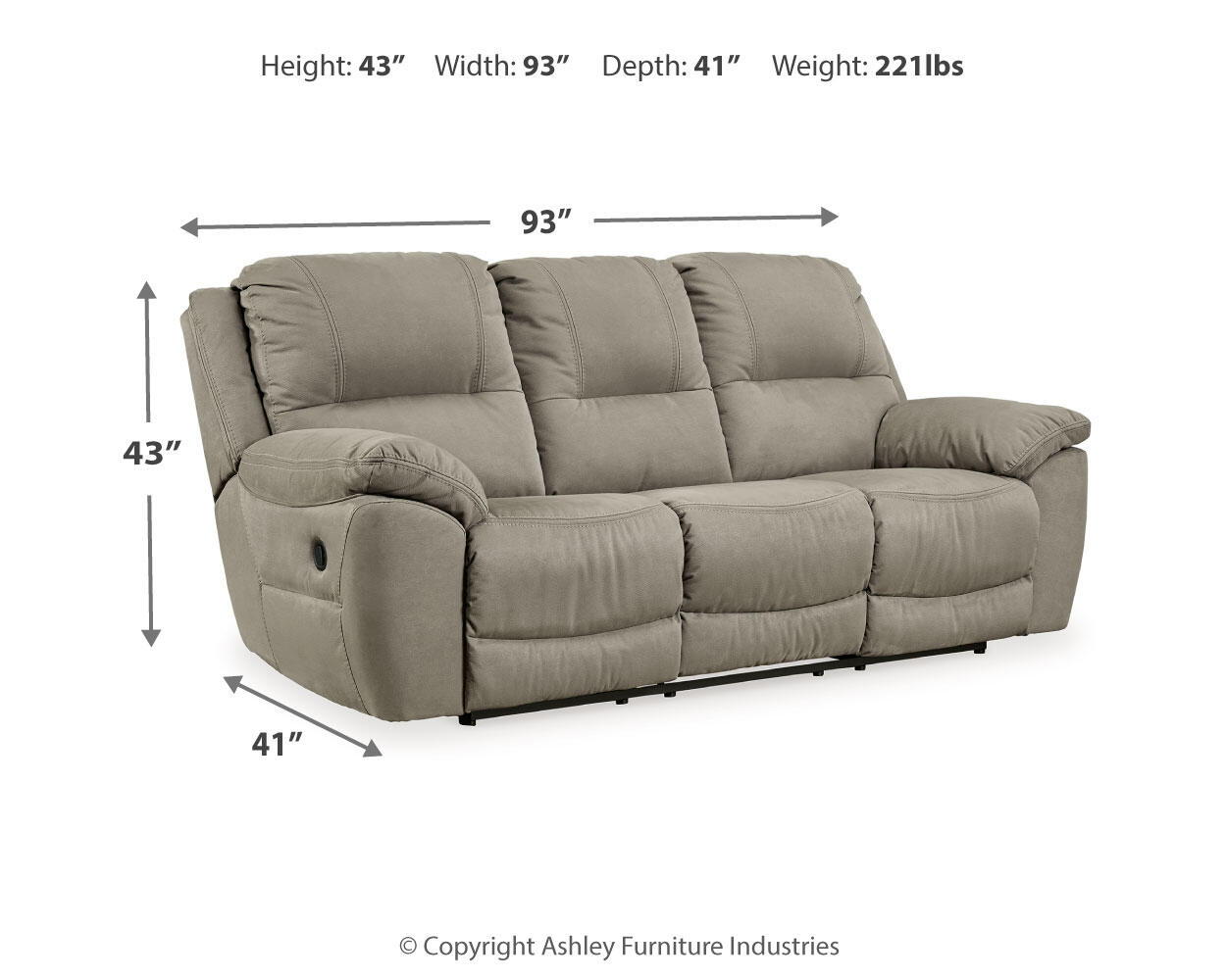Ashley Furniture Next-Gen Gaucho - Reclining Sofa - Putty - Image 8