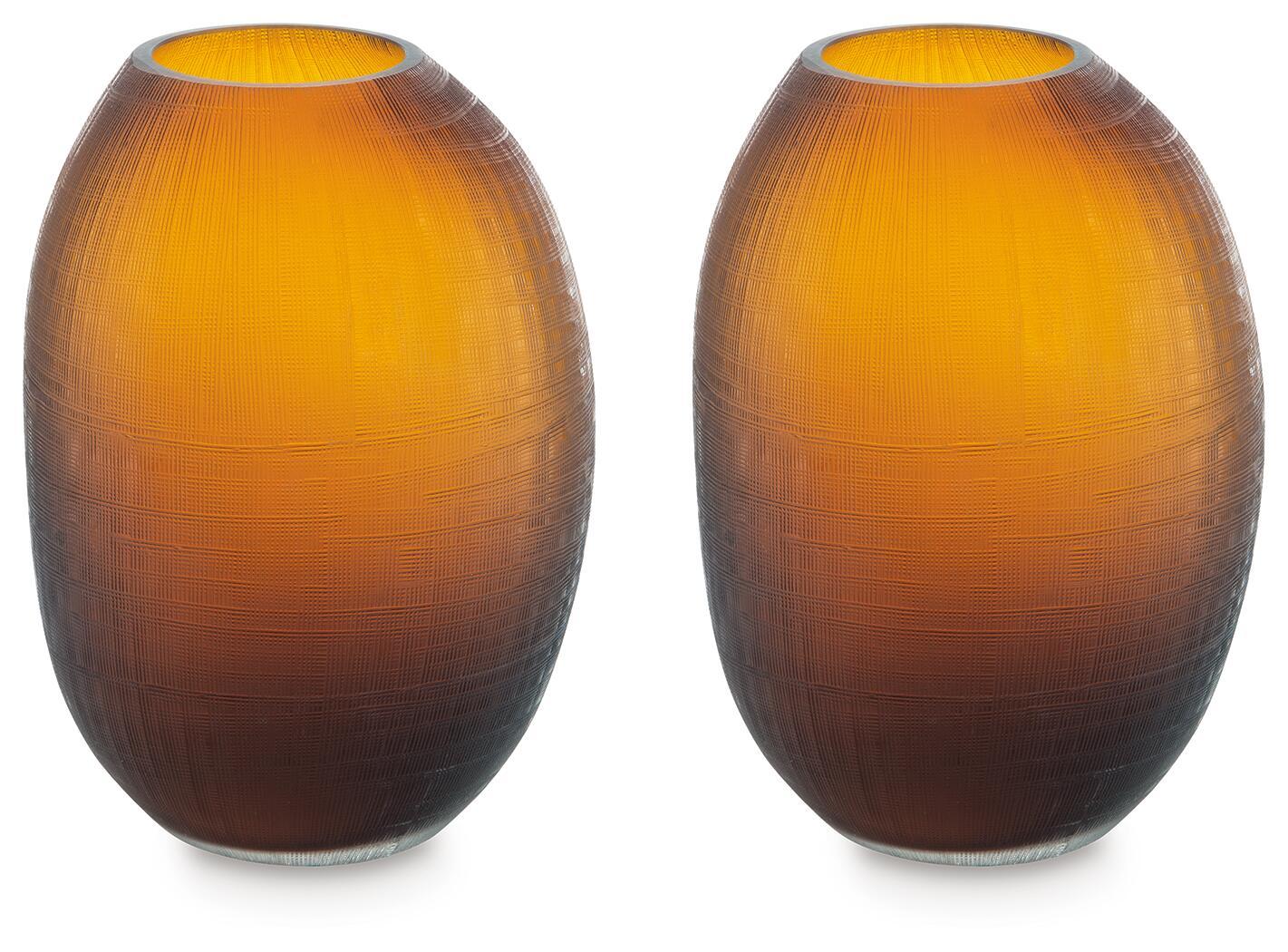 Embersen – Indoor/Outdoor Vase (Set of 2) 11″ – Amber
