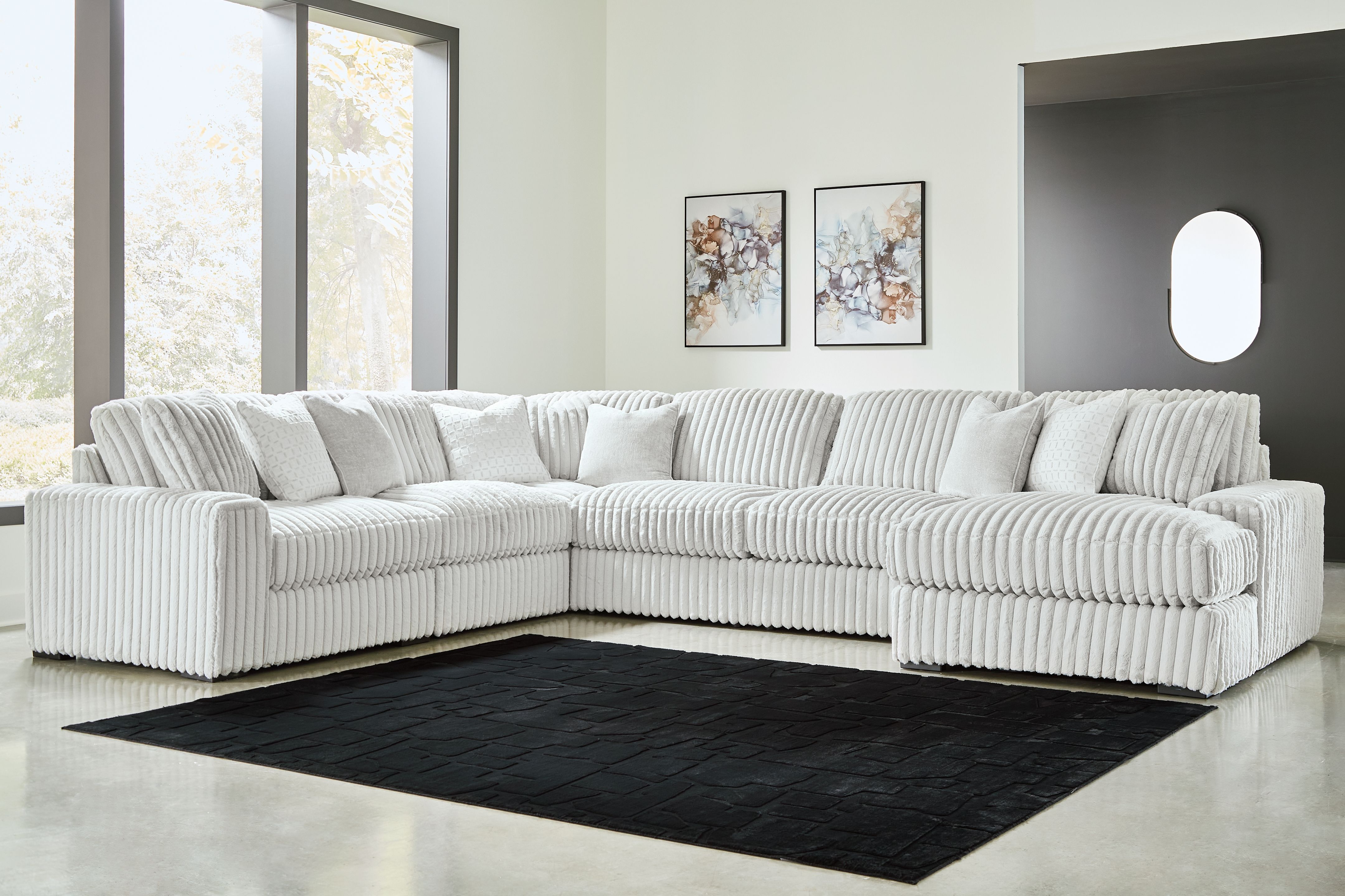 Ashley Furniture Stupendous - 6-Piece Sectional With RAF Corner Chaise - Alloy - Image 4