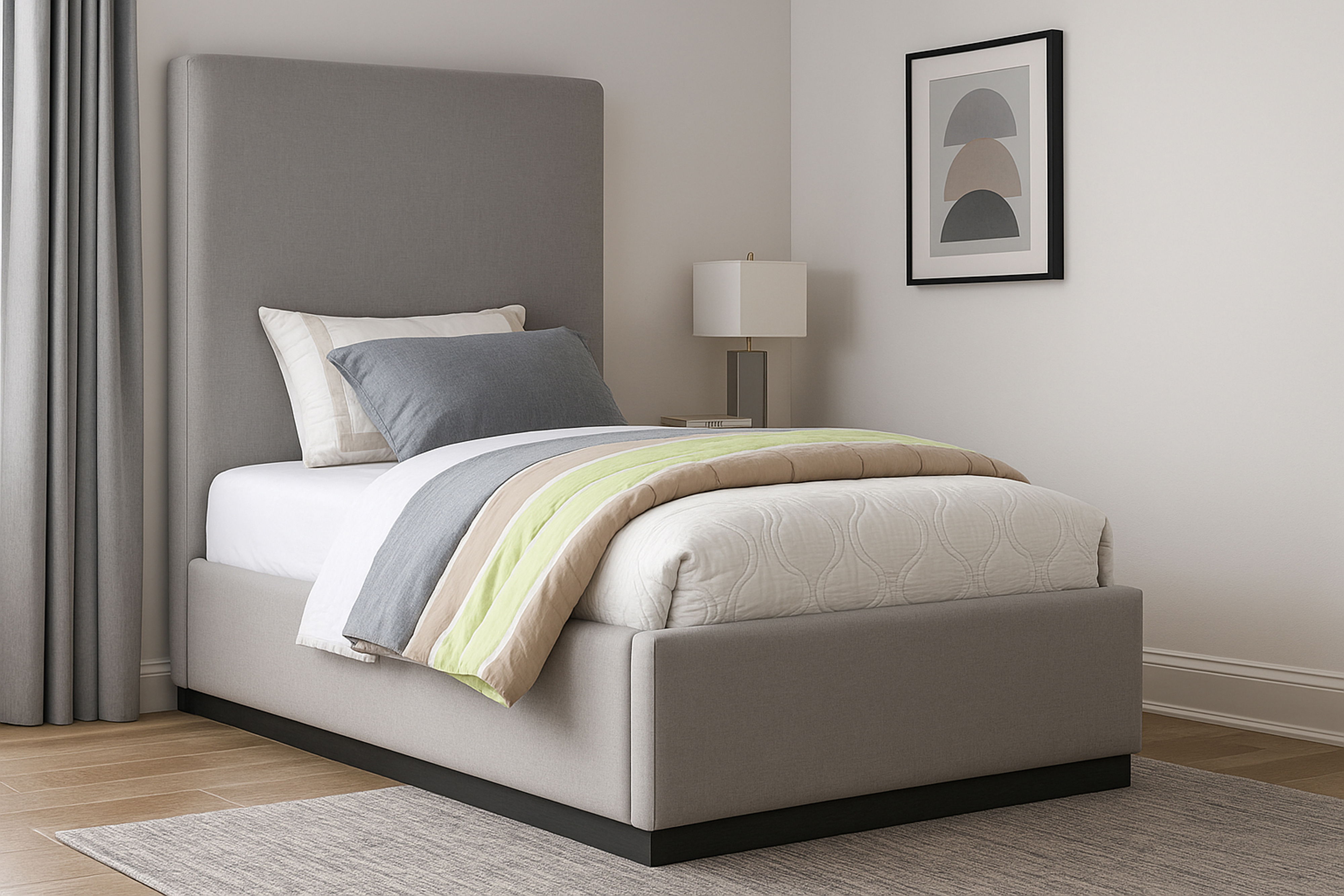 Alfie - Twin Bed - Gray
