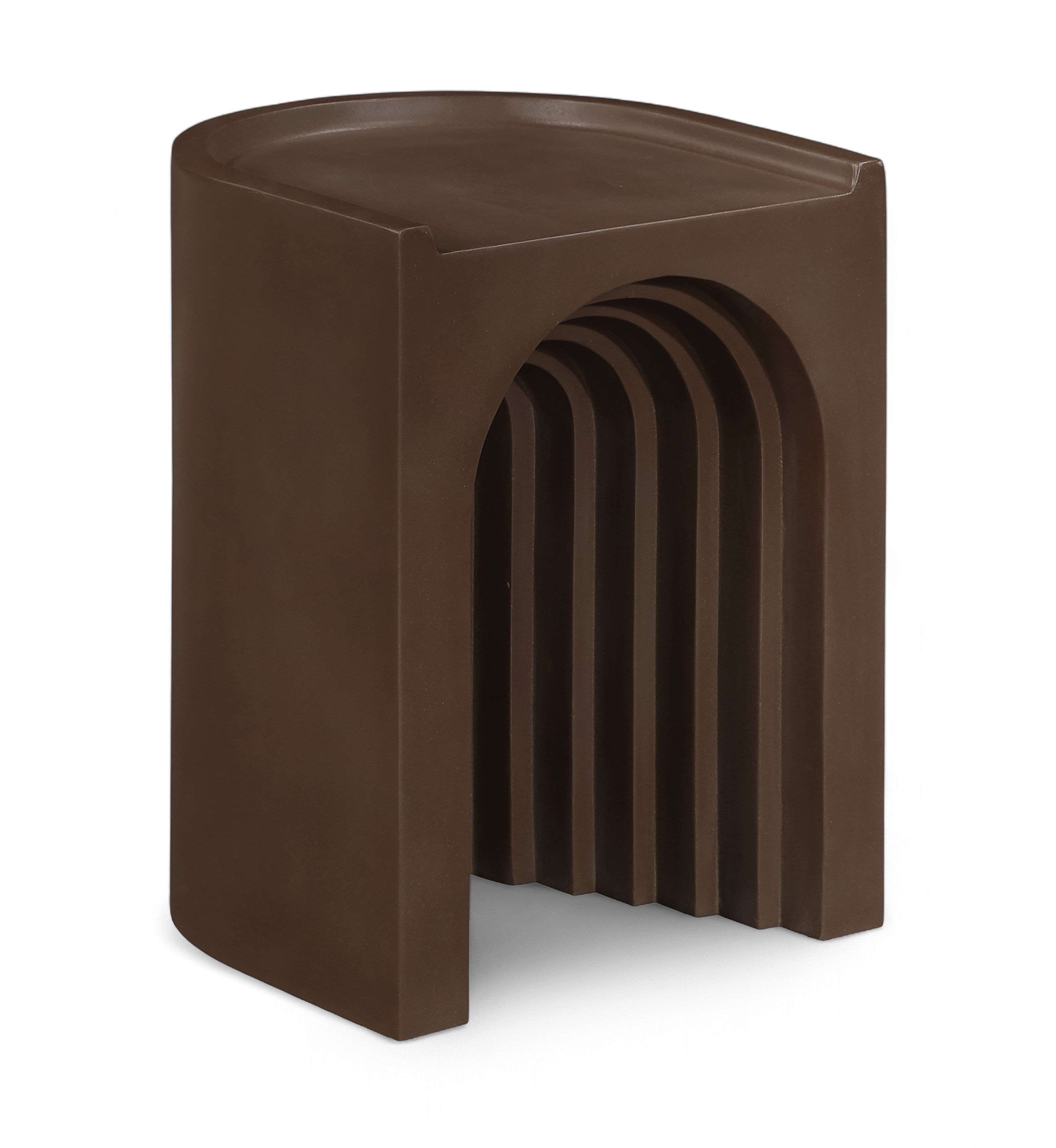 Avenda - Concrete End Table - Brown