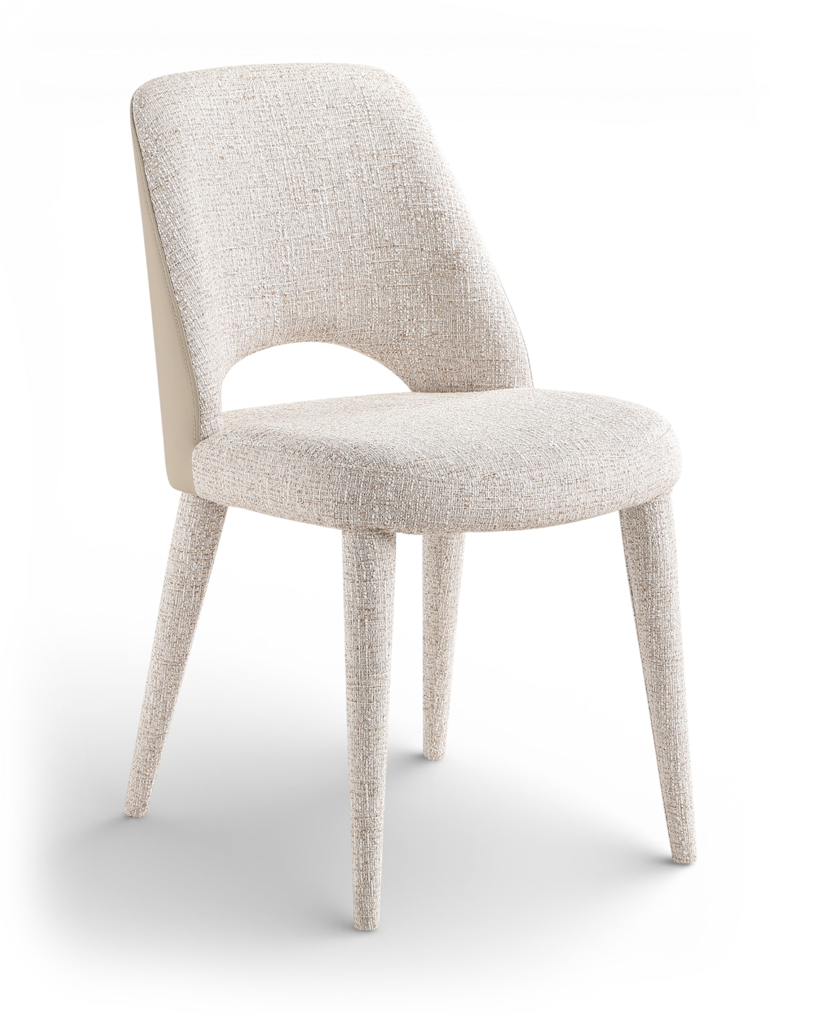 Cici - Fabric Upholstered Dining Chair (Set of 2) - Beige