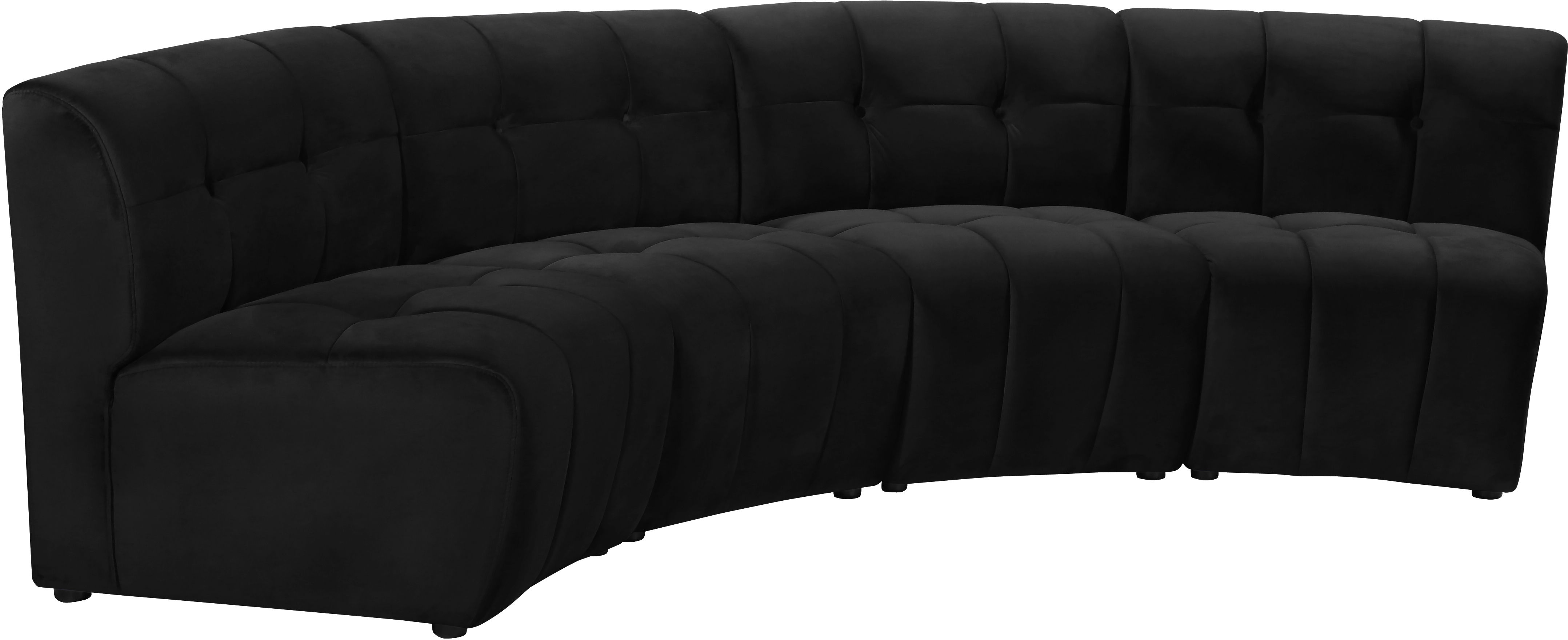 Limitless - 4 Piece Modular Sectional - Black