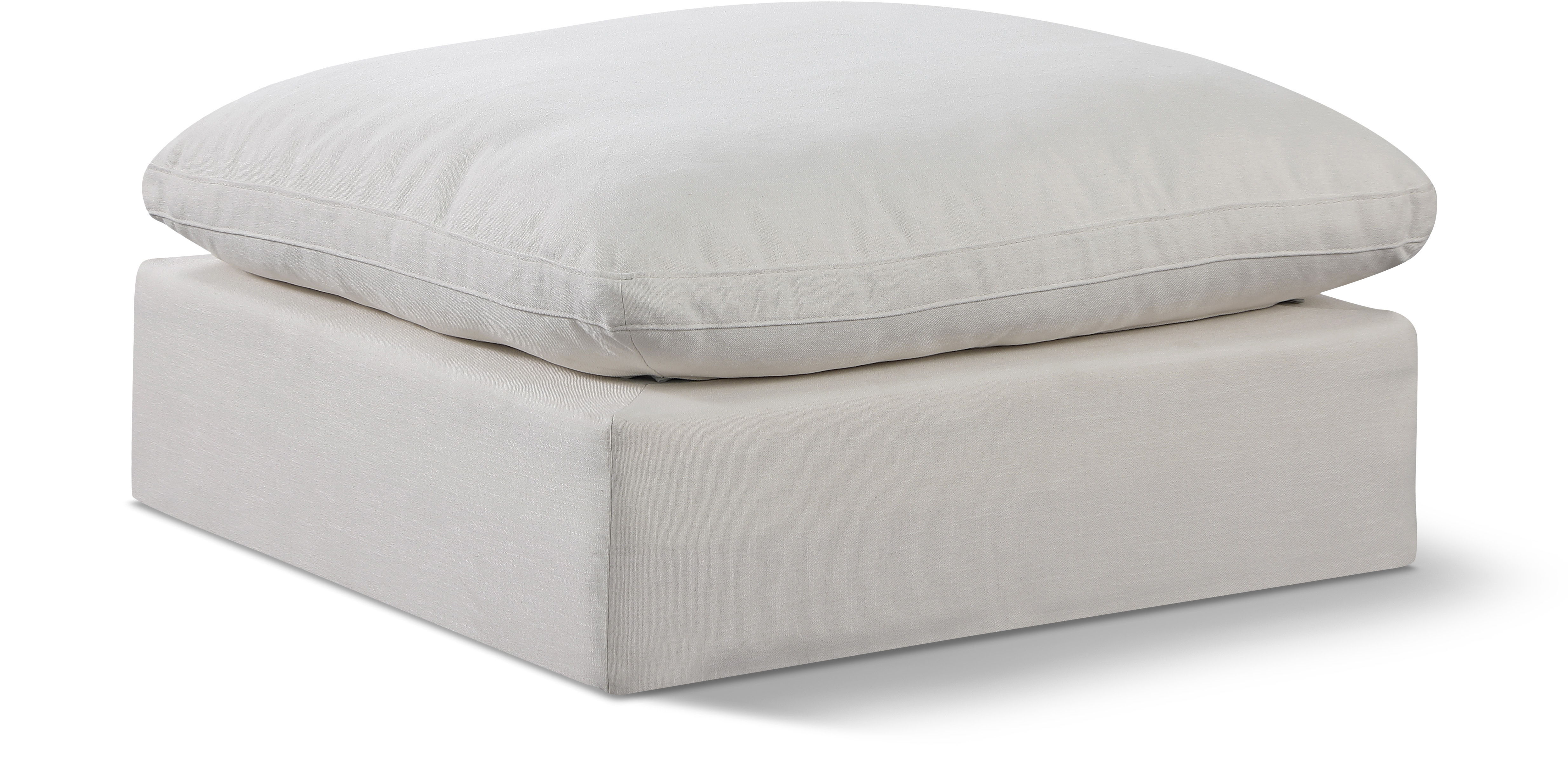 Comfy - Linen Ottoman - Cream