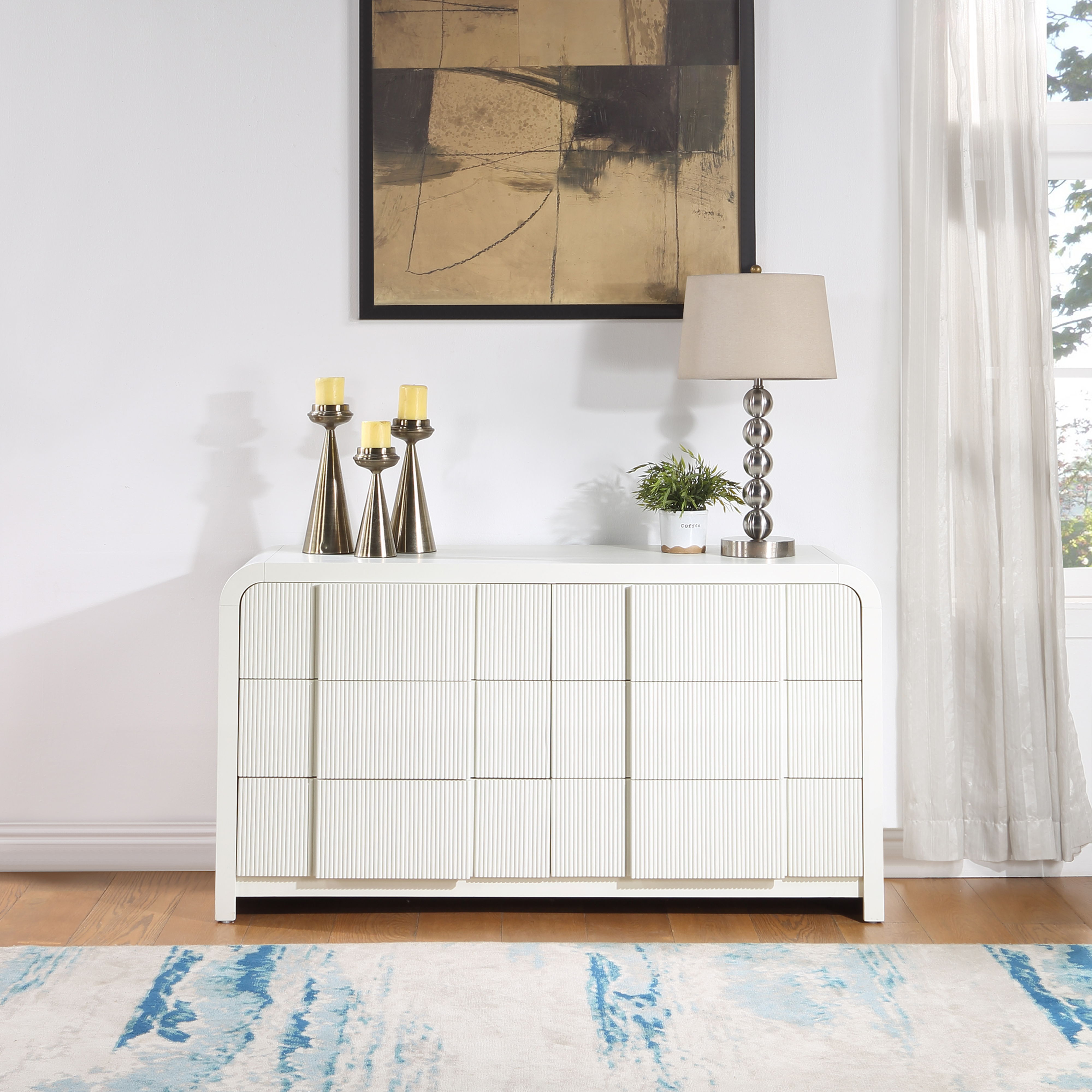 Fluted - Dresser - Cream