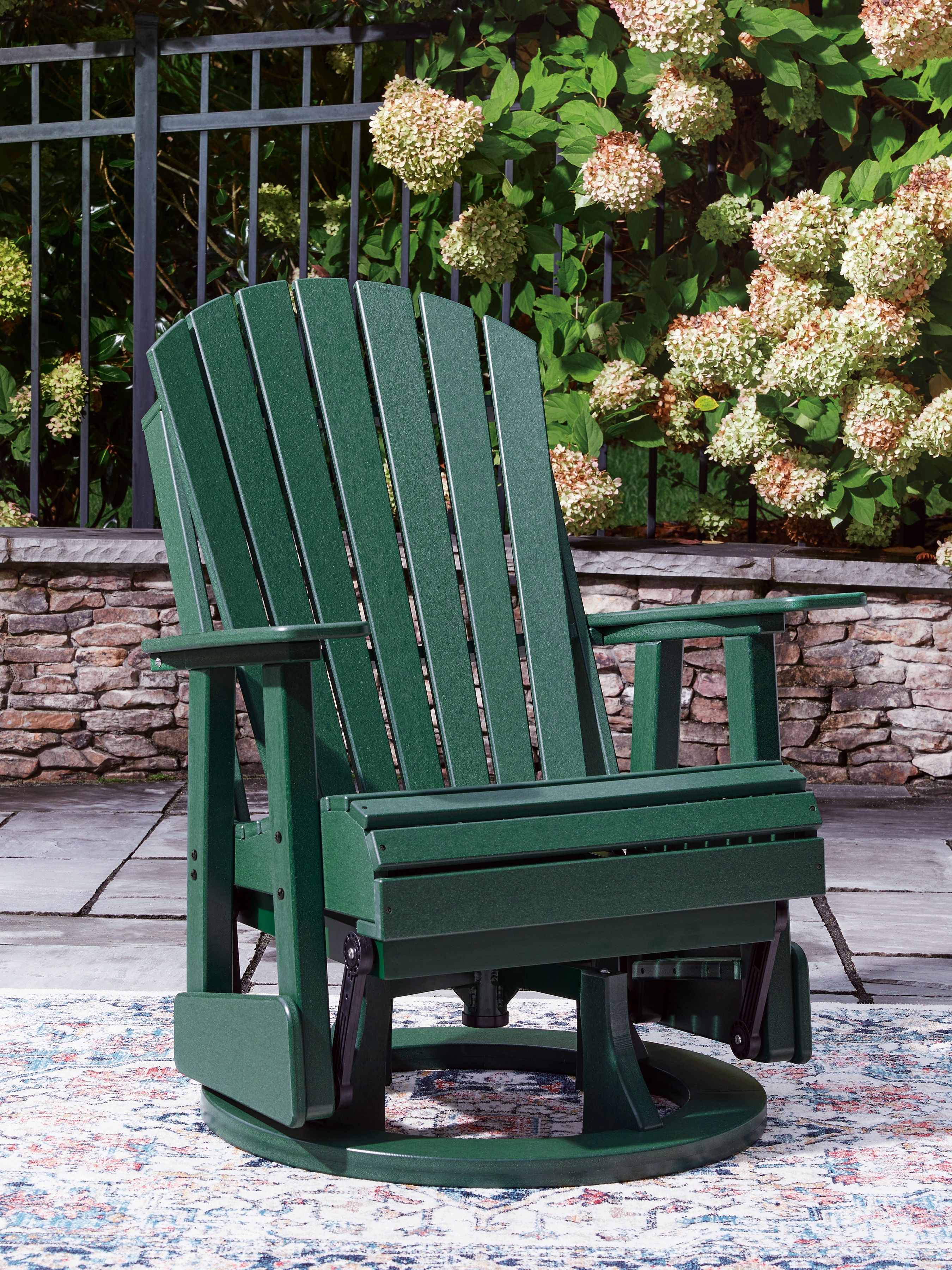 Ashley Furniture Shell Beach - Swivel Glider Chair - Green - Image 7