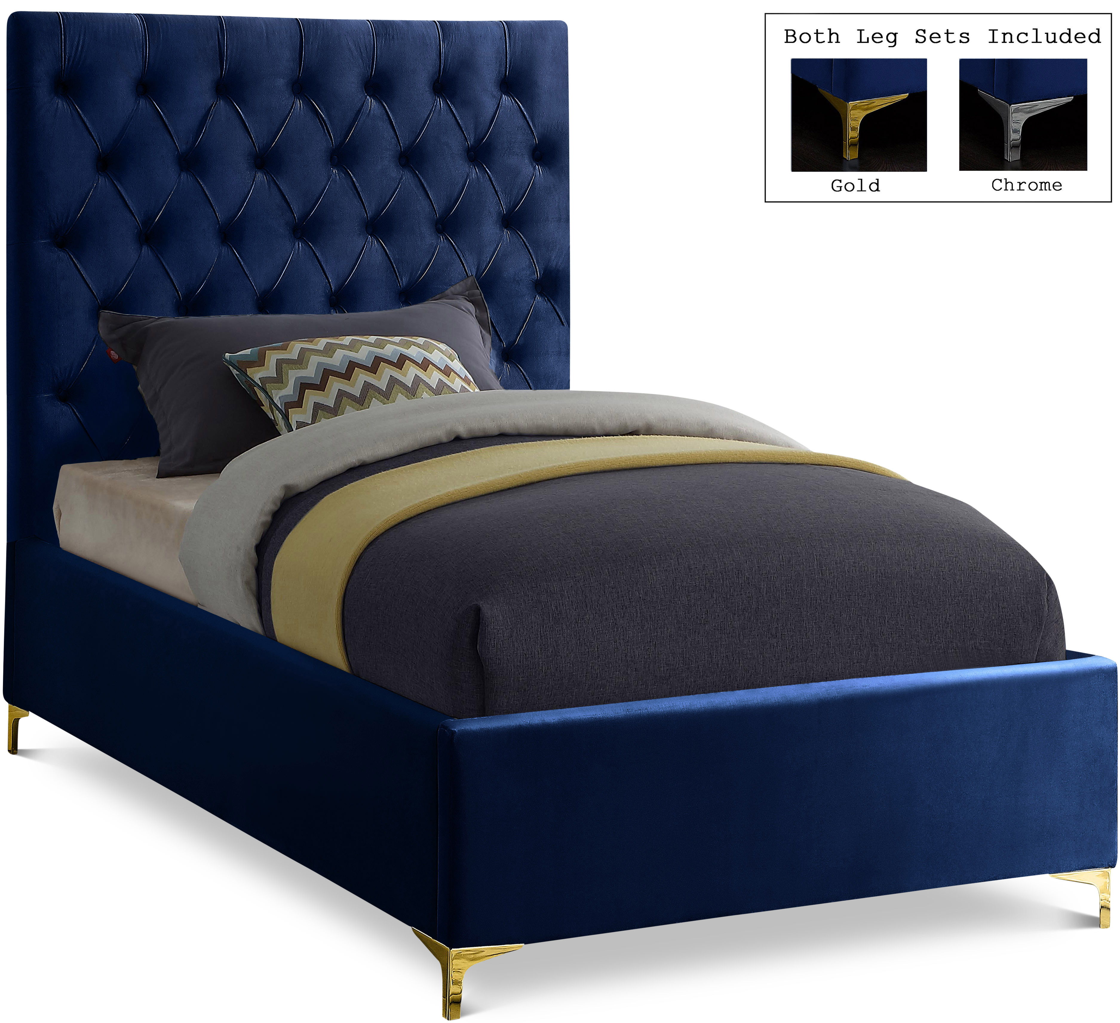 Cruz - Twin Bed - Navy