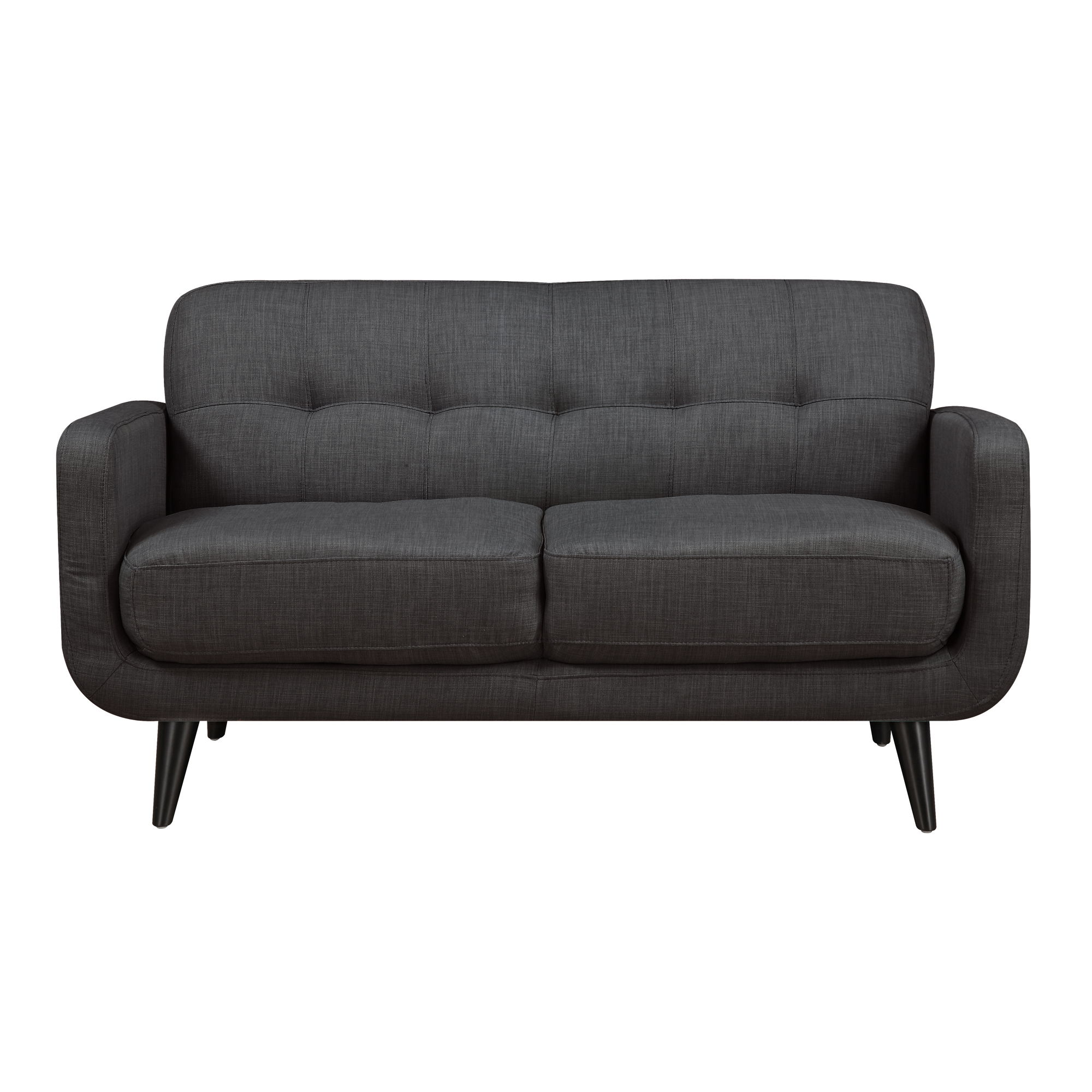 Hadley - 4480 KD Loveseat Heirloom With No Pillows - Charcoal