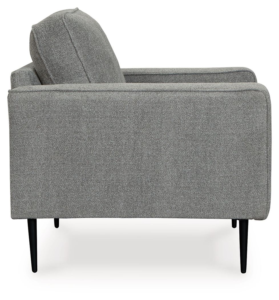 Ashley Furniture Hazela - 2 Pc. - Chair, Ottoman - Charcoal - Image 4