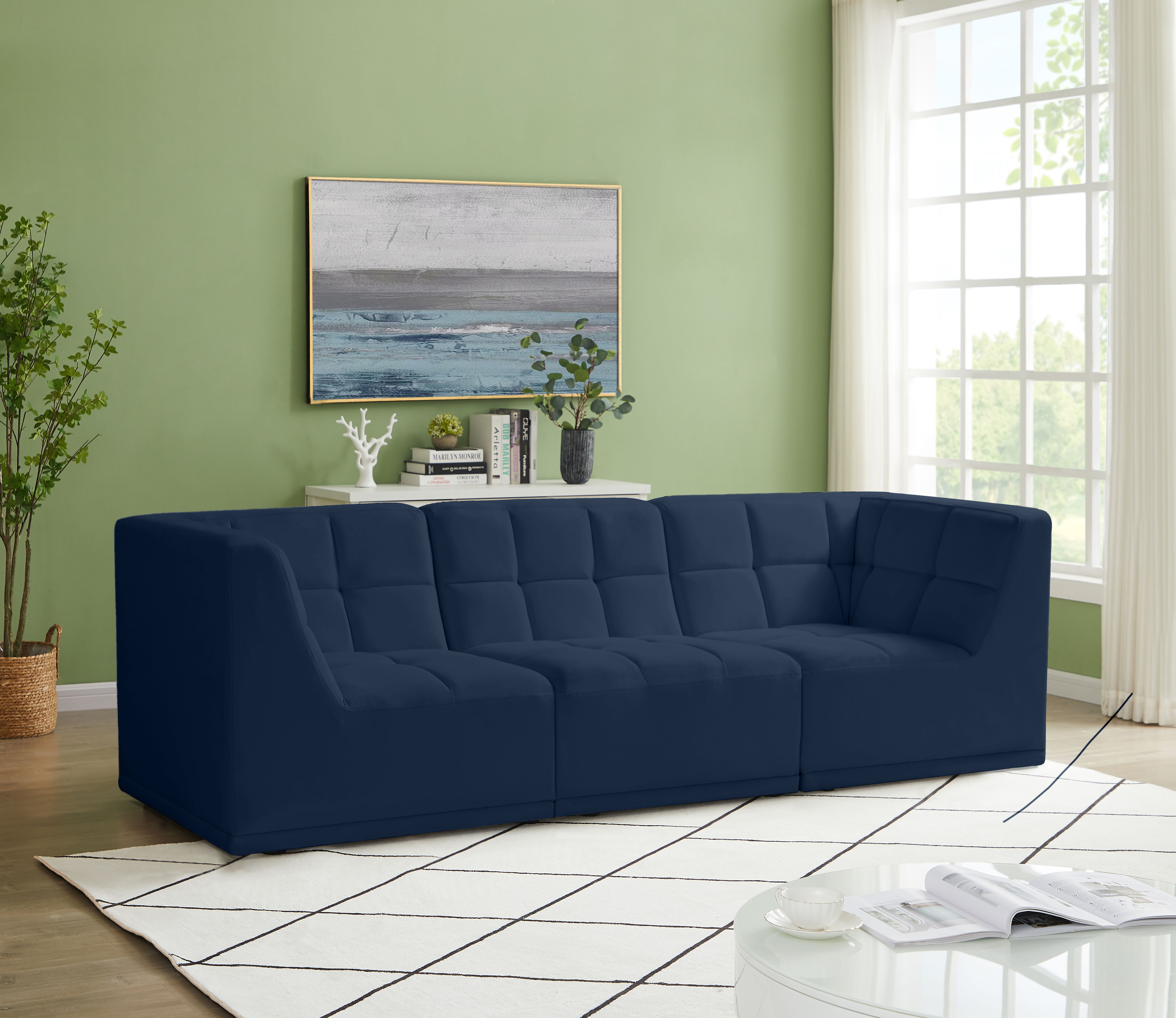 Relax - 3 Piece Modular Sofa - Navy