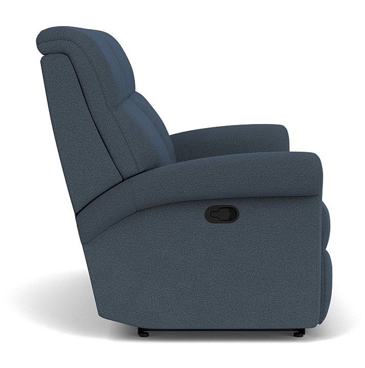Davis - Transitional Fabric Reclining Loveseat, dark gray, view 5