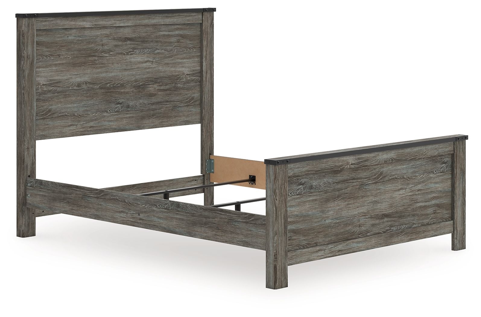 Frandern - Queen Panel Bed - Black / Gray