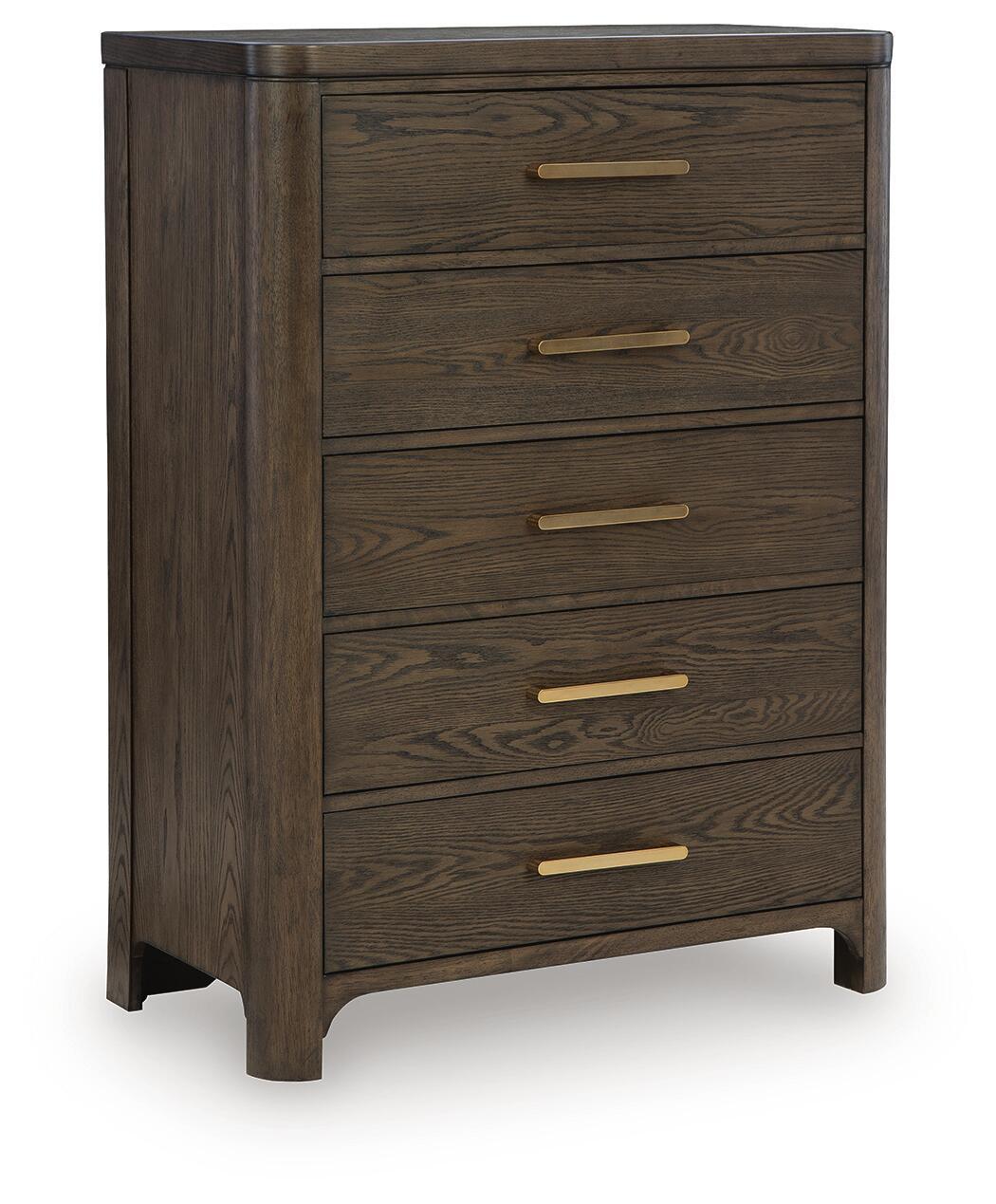 Radkin – Five Drawer Chest – Burnished Brown