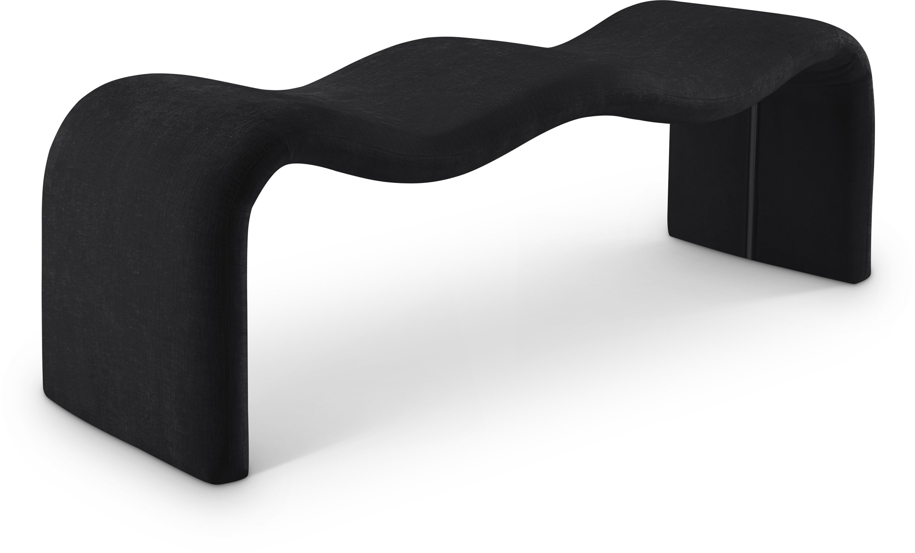 Willow - Chenille Bench - Black