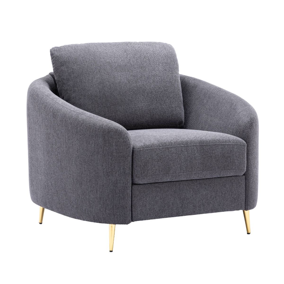 Yuina - Chair - Gray Linen, dark gray