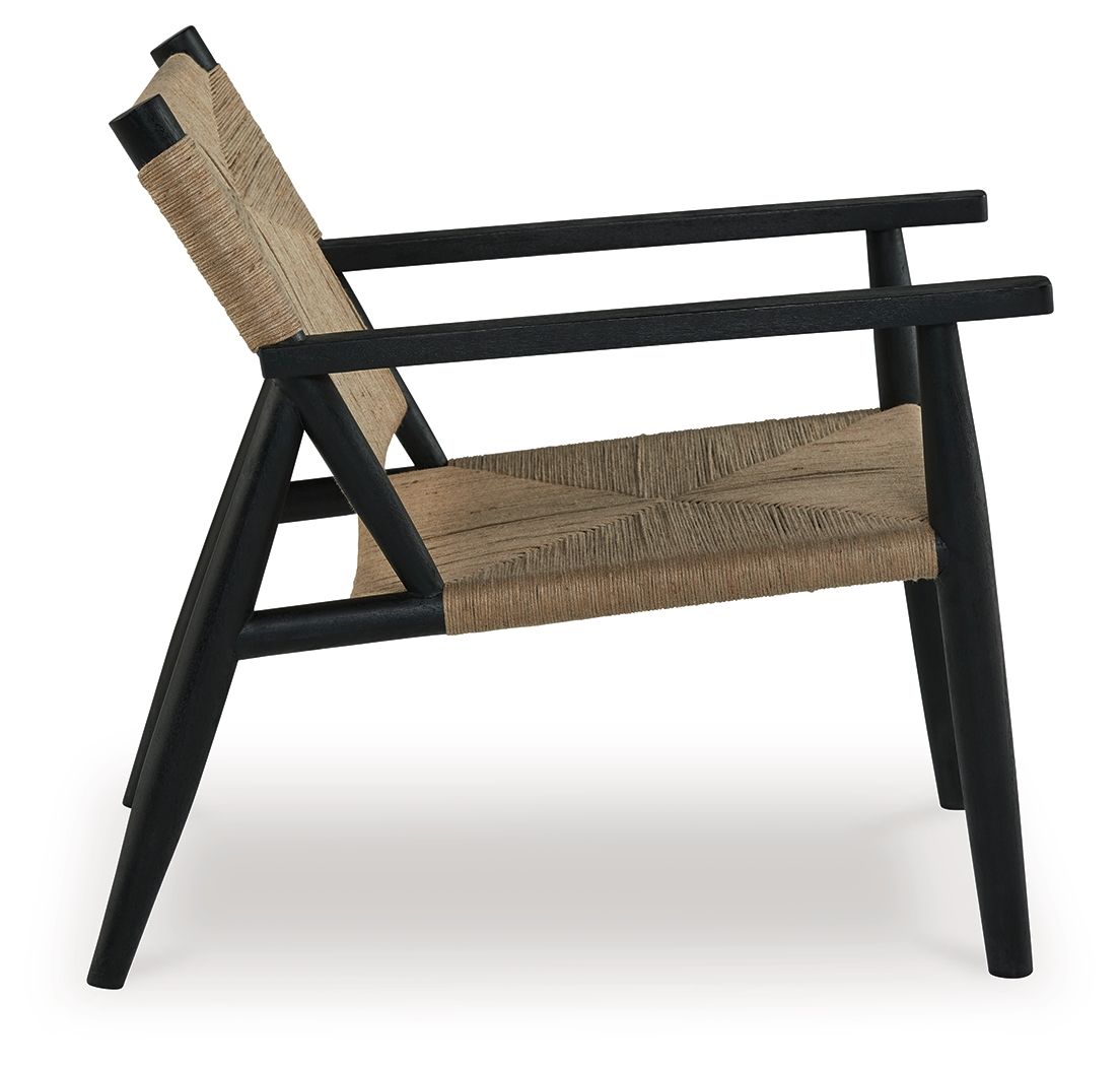Ashley Furniture Halfmore - Accent Chair - Black / Natural - Image 4