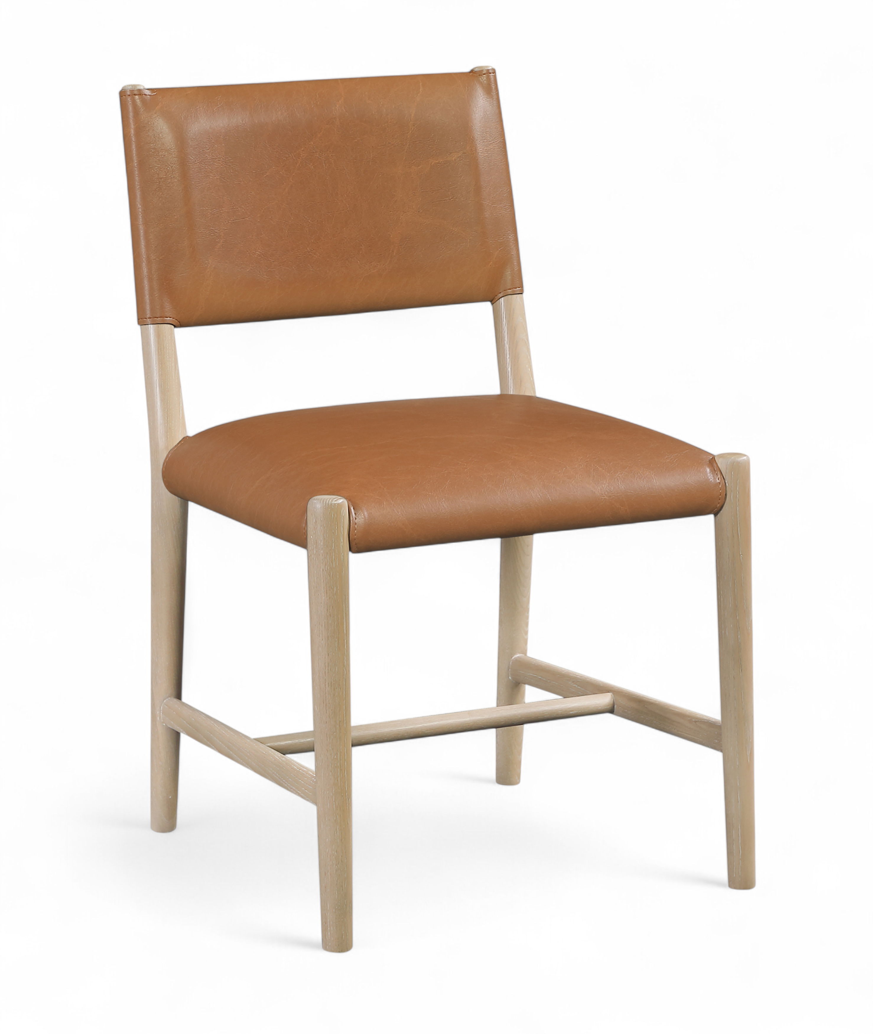Andie - Vegan Leather Upholstered Dining Chair (Set of 2) - Cognac
