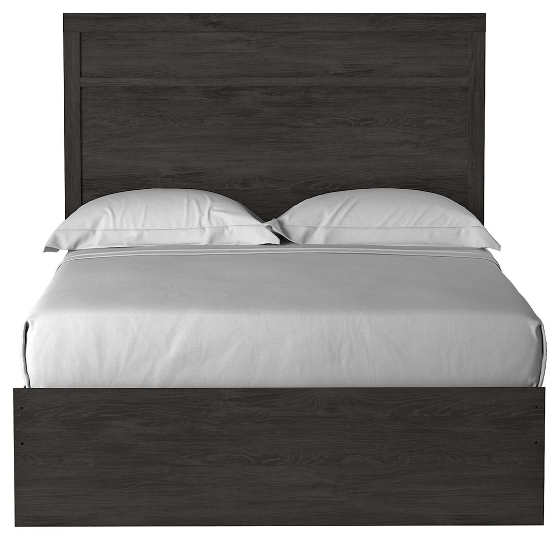 Ashley Furniture Belachime - 6 Pc. - Dresser, Mirror, Full Panel Bed, 2 Nightstands - Black - Image 5