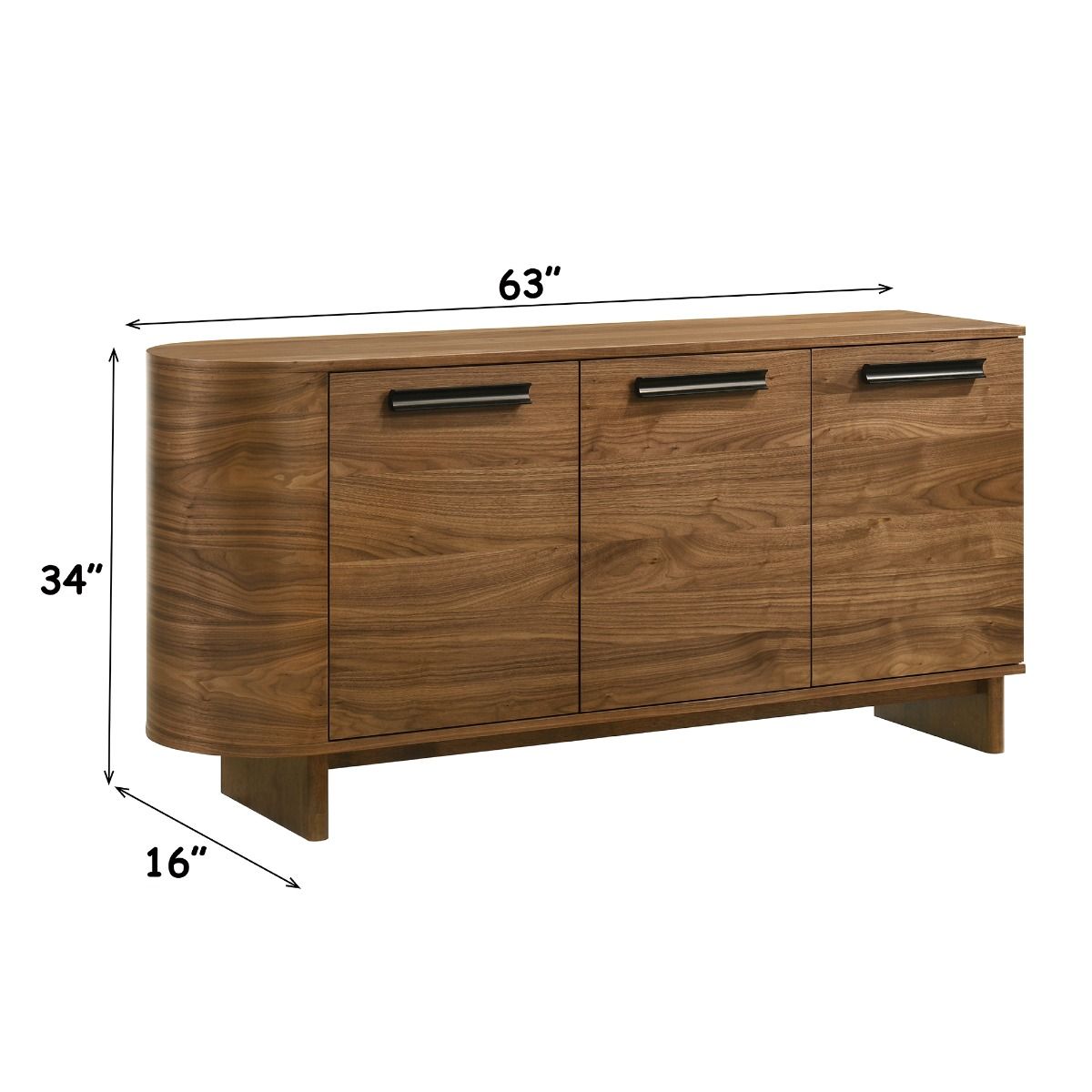 Kyree - Server - Walnut, dark brown, view 6